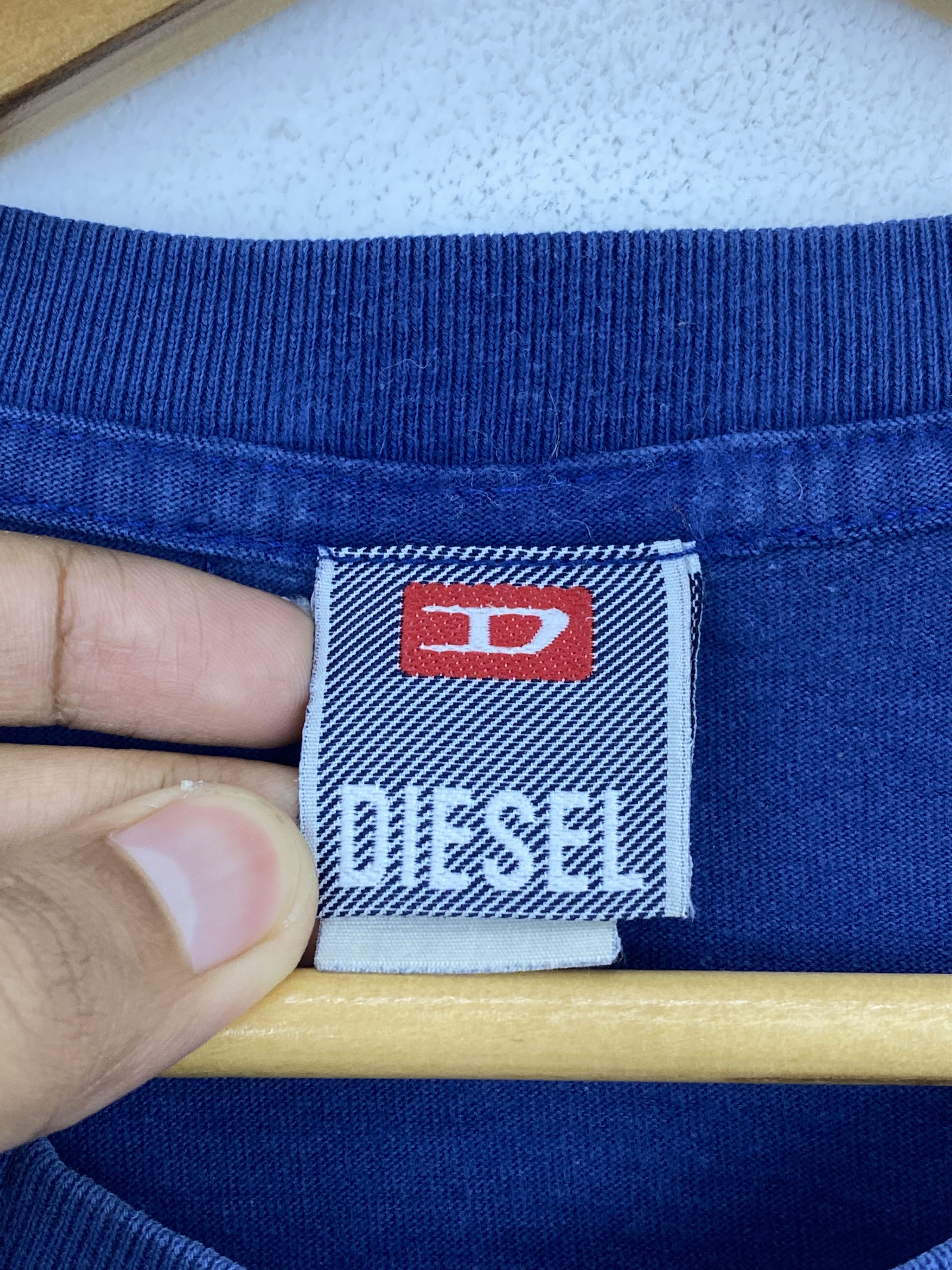 Designer × Diesel × Vintage Vintage 90s Diesel Big Logo Crewneck T-shirt TA0528 Size US L / EU 52-54 / 3 - 5 Thumbnail