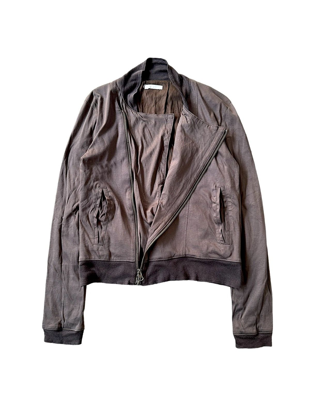 image of Archive 0000 By N 44 Acc Asymmetric Jacket in Dark Brown Grey, Men's (Size Small)