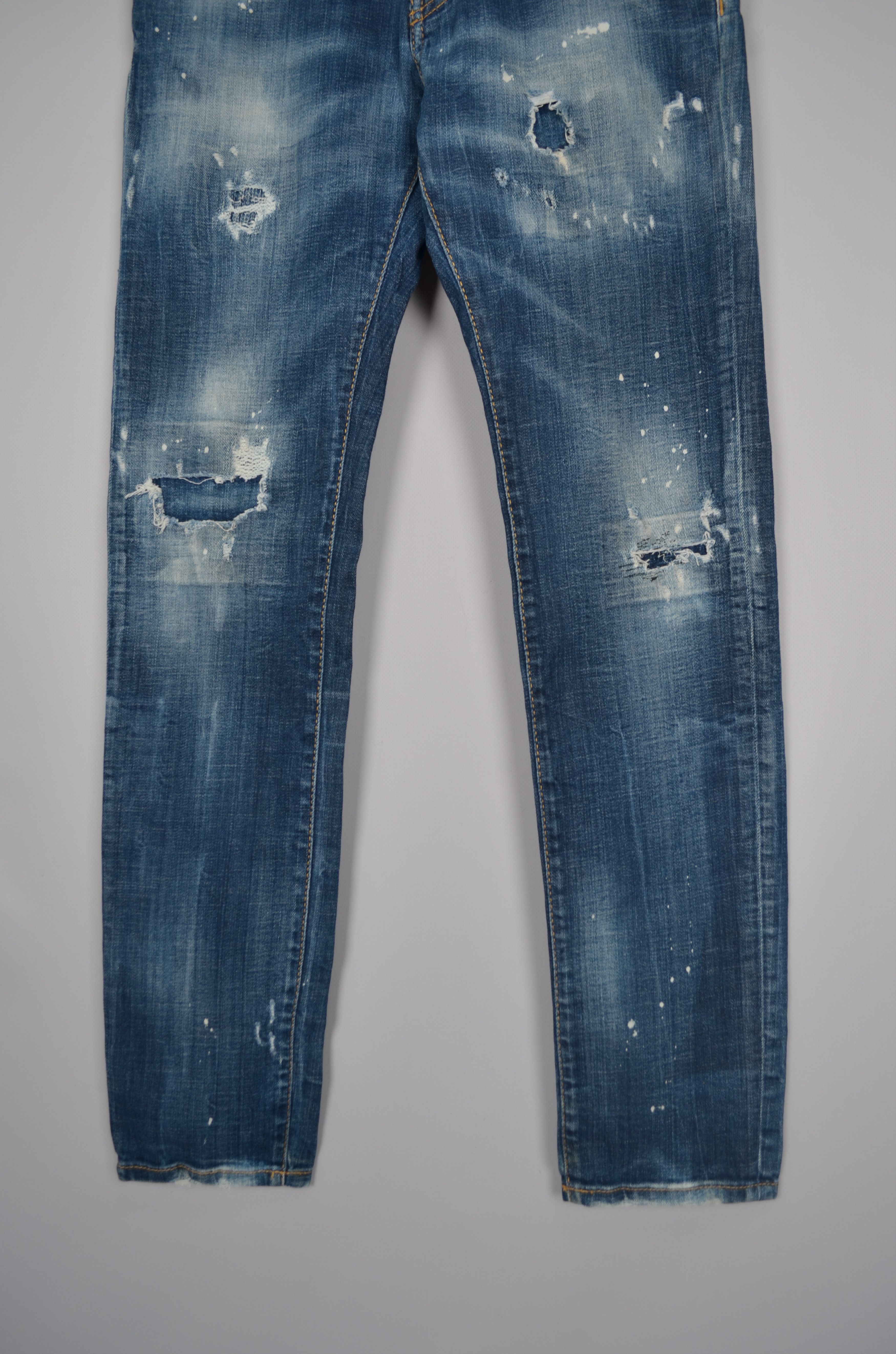 Dsquared2 Dsquared2 Cool Guy Blue Painted Distressed Slim Jeans W30 Size US 30 / EU 46 - 3 Thumbnail