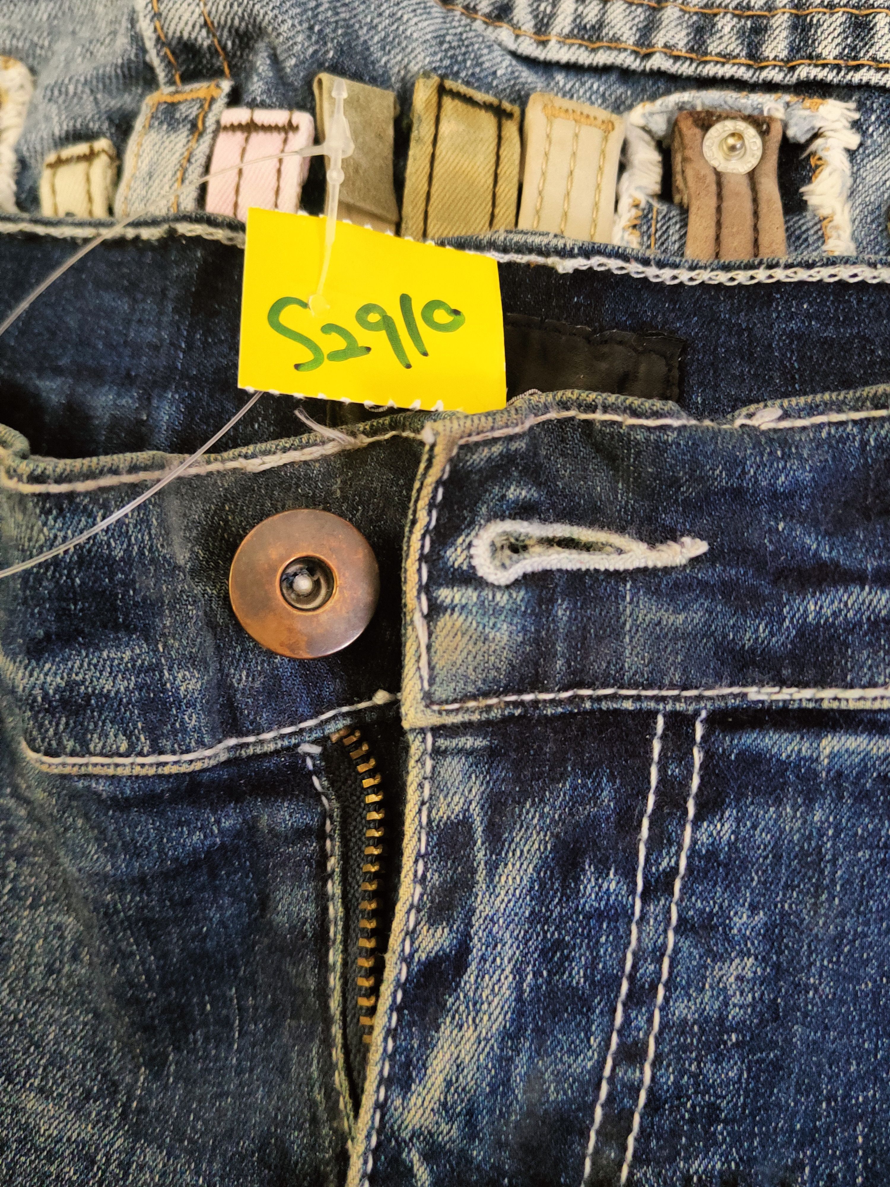 Japanese Brand U-men Dark Blue Distressed Ripped Jeans #S2910 Size US 29 - 17 Thumbnail