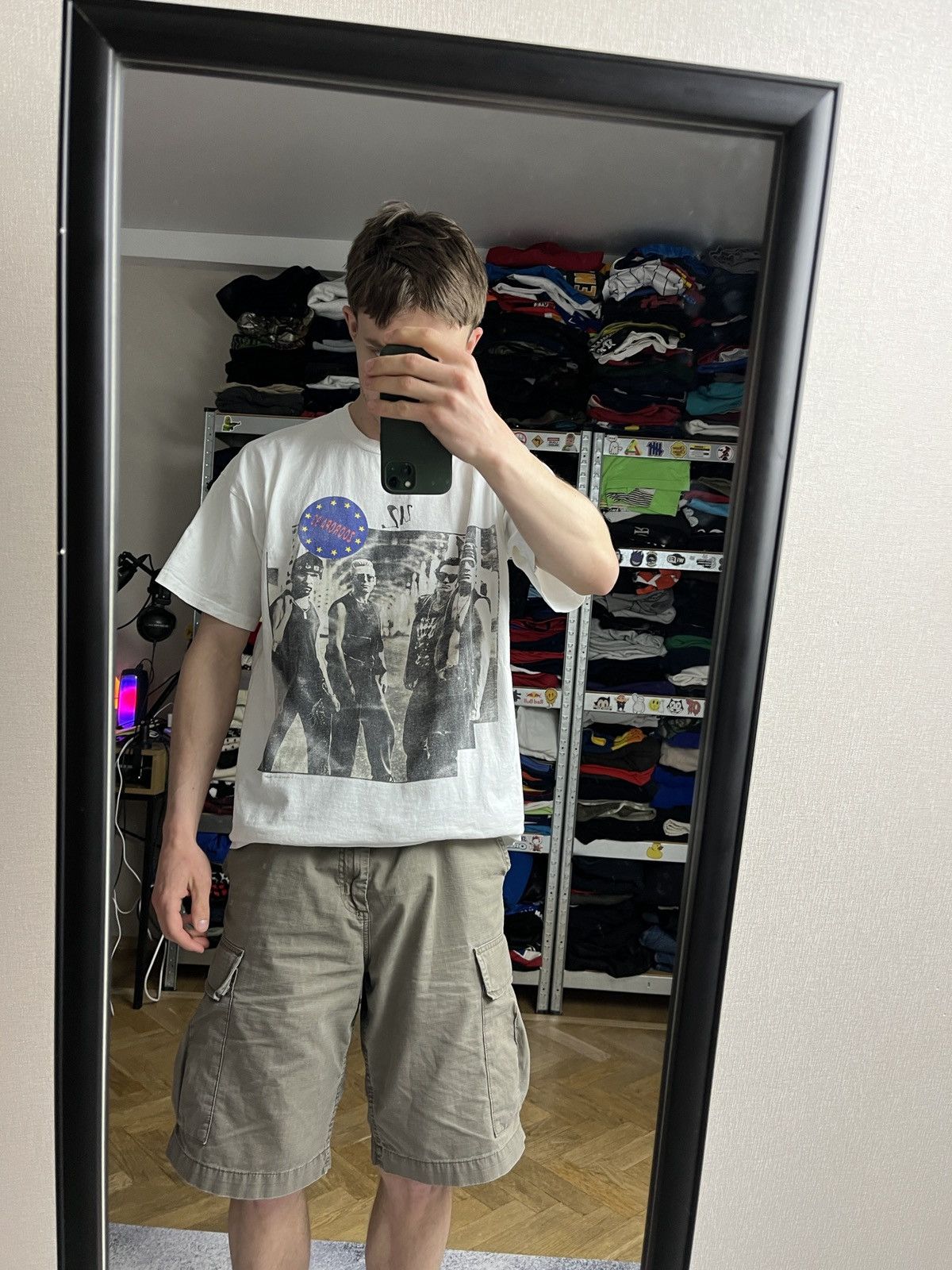 Band Tees × Fruit Of The Loom × Vintage Vintage 1993 U2 Zooropa Tour Rock Band T-Shirt Tee Boxy Rare Size US XL / EU 56 / 4 - 2 Thumbnail