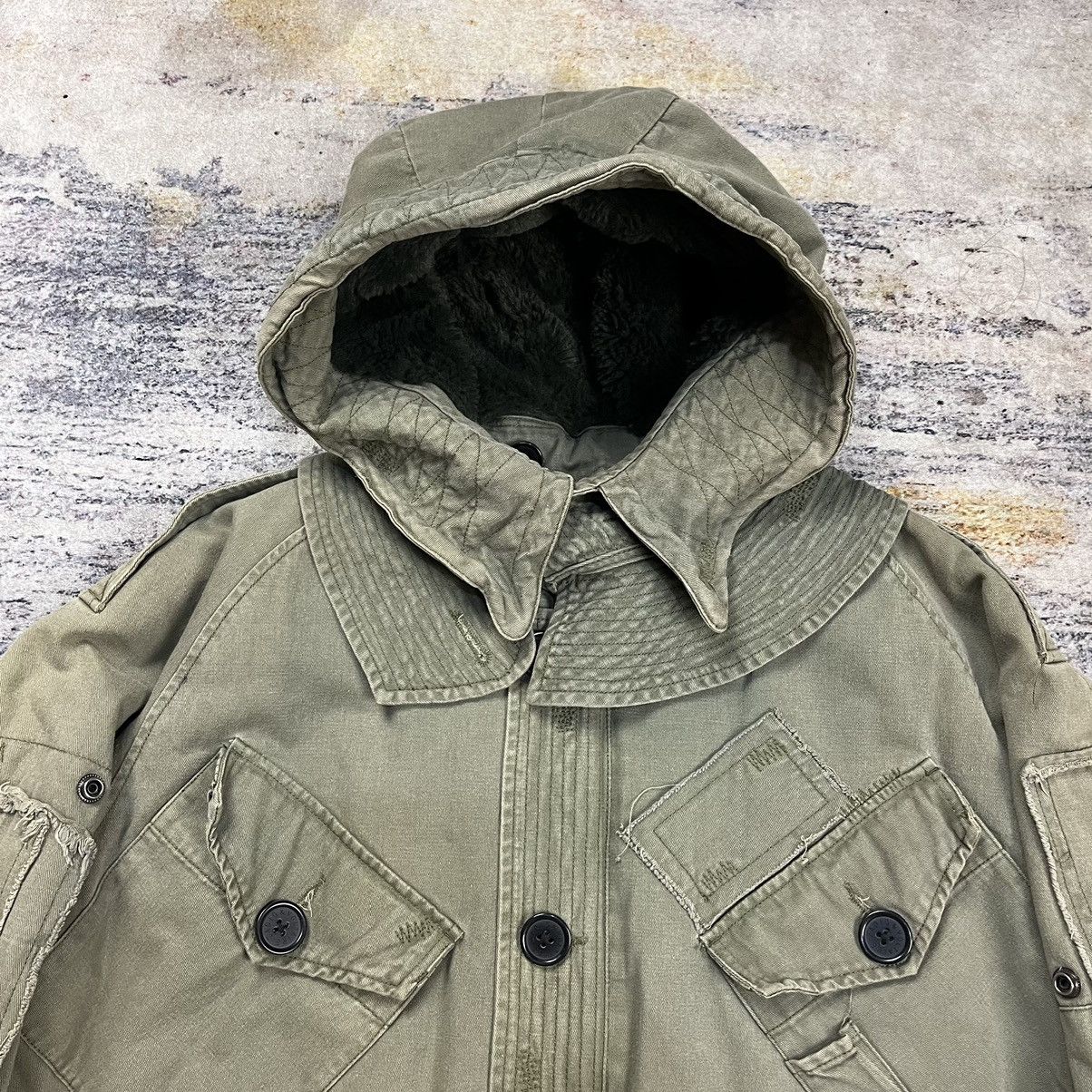 Zadig & Voltaire ZADIG & VOLTAIRE HOODED BRITISH ARMY PATCHWORK PARKA JACKET Size XS / US 0-2 / IT 36-38 - 4 Thumbnail