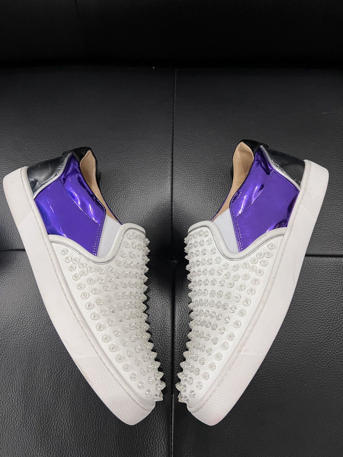 Christian Louboutin Christian Louboutin Transparent Studded Red Sole Sneakers Size US 10.5 / EU 43-44 - 10 Thumbnail