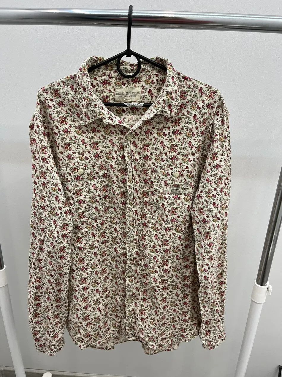 Denim & Supply Ralph Lauren Denim & Supply Ralph Lauren Floral Pattern Button Up Shirt Size US XL / EU 56 / 4 - 1 Thumbnail