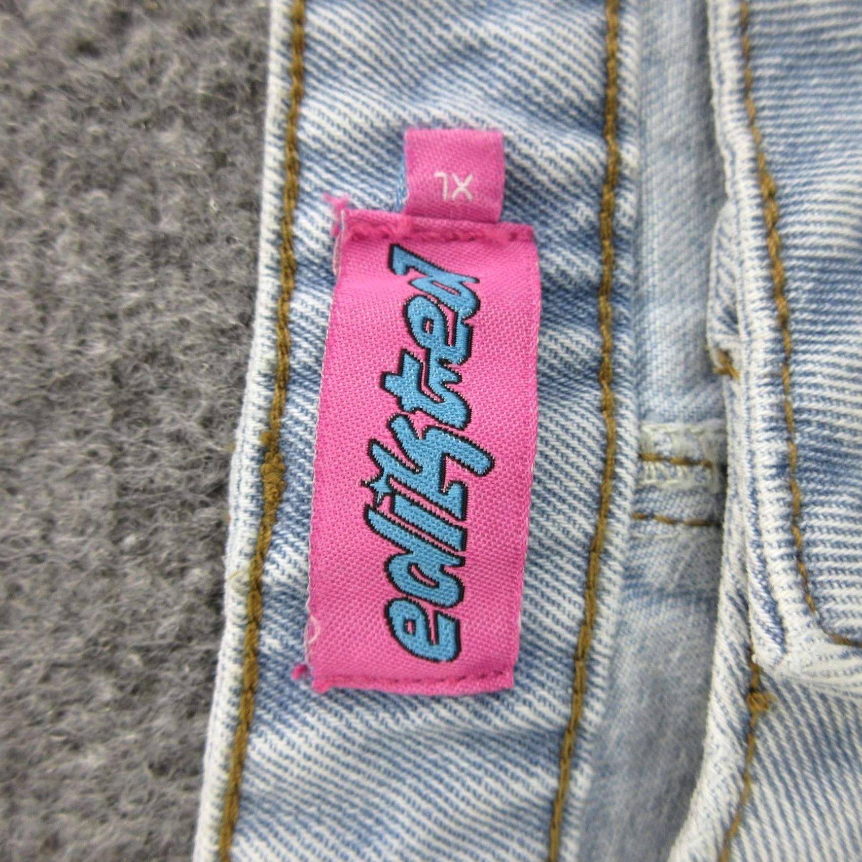 Vintage Edikted Jeans Womens 1X Light Wash High Rise Wide Leg Relaxed Denim Jeans Women Blue Wide-Leg 5-Pocket Size 40" / US 18 - 6 Thumbnail
