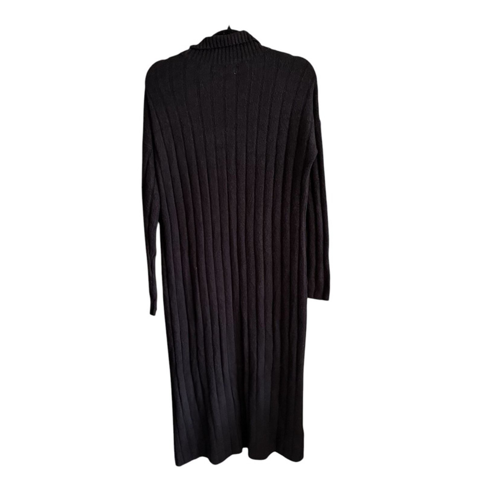 Abercrombie & Fitch NWT Abercrombie & Fitch Ribbed Turtleneck Midi Dress – Black Size M / US 6-8 / IT 42-44 - 5 Thumbnail