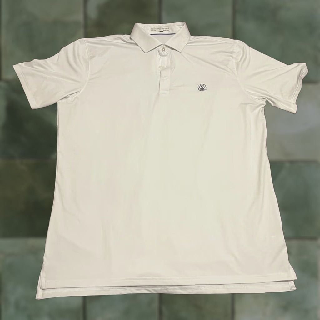 Vintage Holderness & Bourne Polo Shirt Mens XL White Polyester Stretch Short Sleeve Collared Pullover Casual Activewear"} Size US XL / EU 56 / 4 - 1 Thumbnail