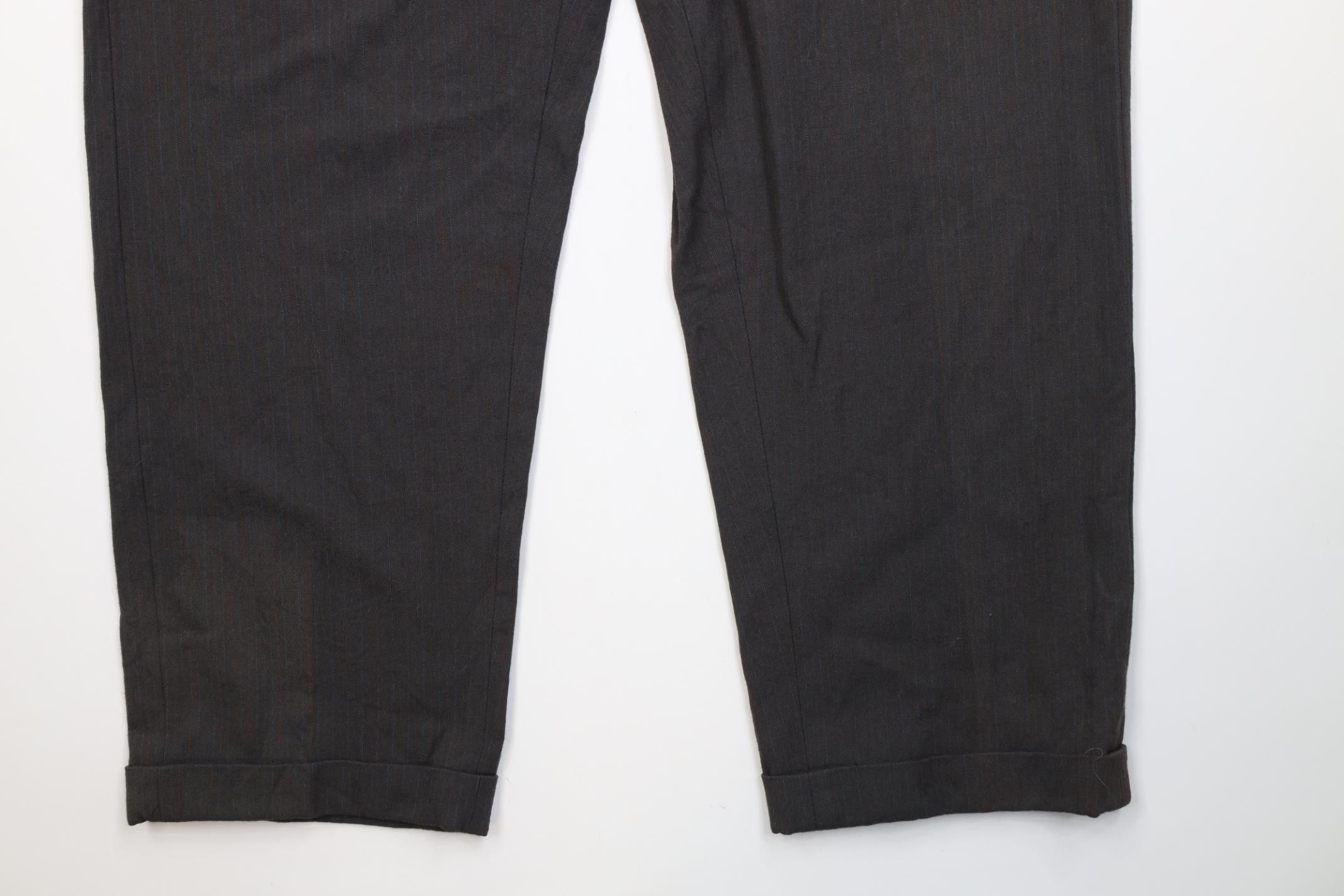 Vintage Vintage 50s Rayon Gabardine Striped Wide Leg Chino Pants USA Size US 38 / EU 54 - 4 Thumbnail