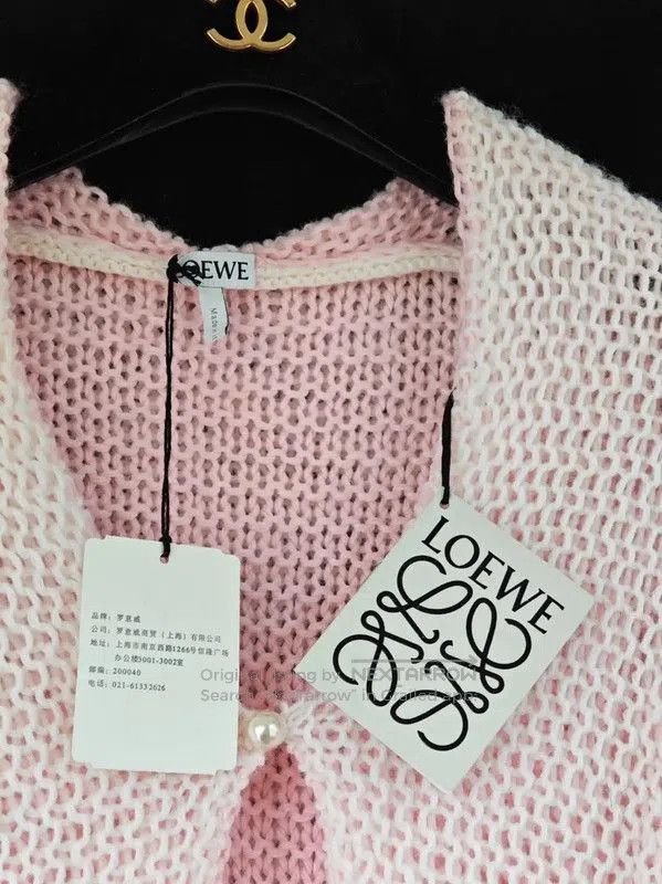 Loewe Loewe White Wool Short Sleeve Cardigan . Size M / US 6-8 / IT 42-44 - 5 Thumbnail