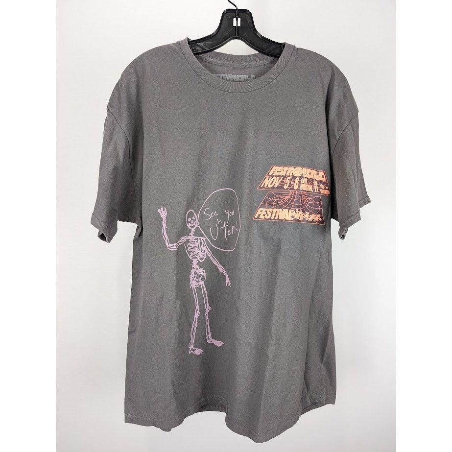 Travis Scott o1rshd1 Astrofest Open Your Eyes Tee Shirt in Grey Size US L / EU 52-54 / 3 - 3 Thumbnail