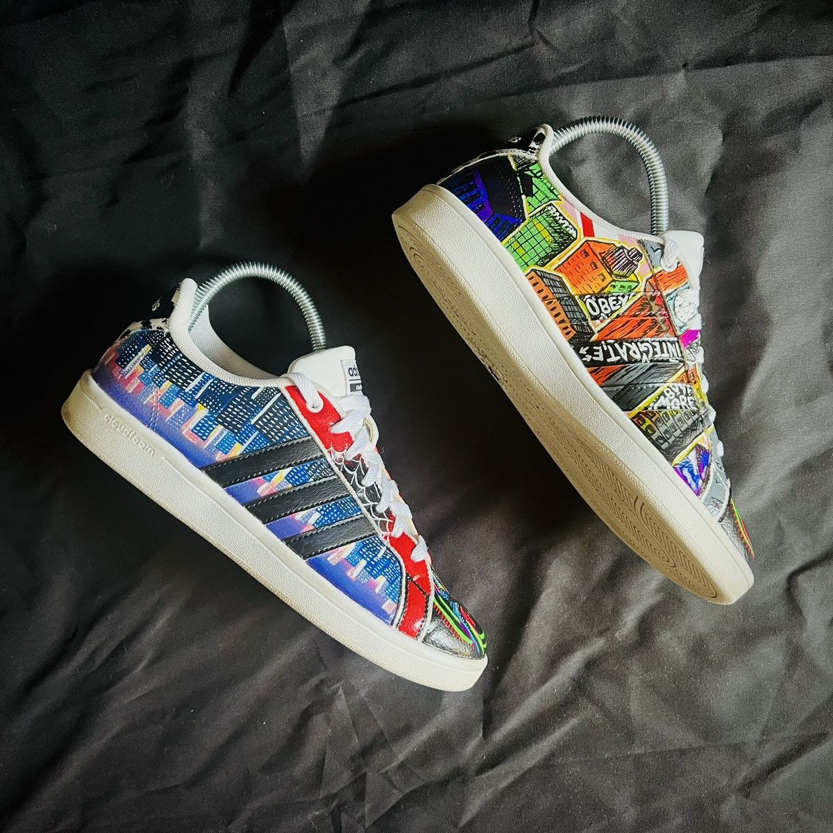 Adidas Thrifted & CUSTOMIZED - Across the Spiderverse Adidas Size US 7 / IT 37 - 2 Thumbnail