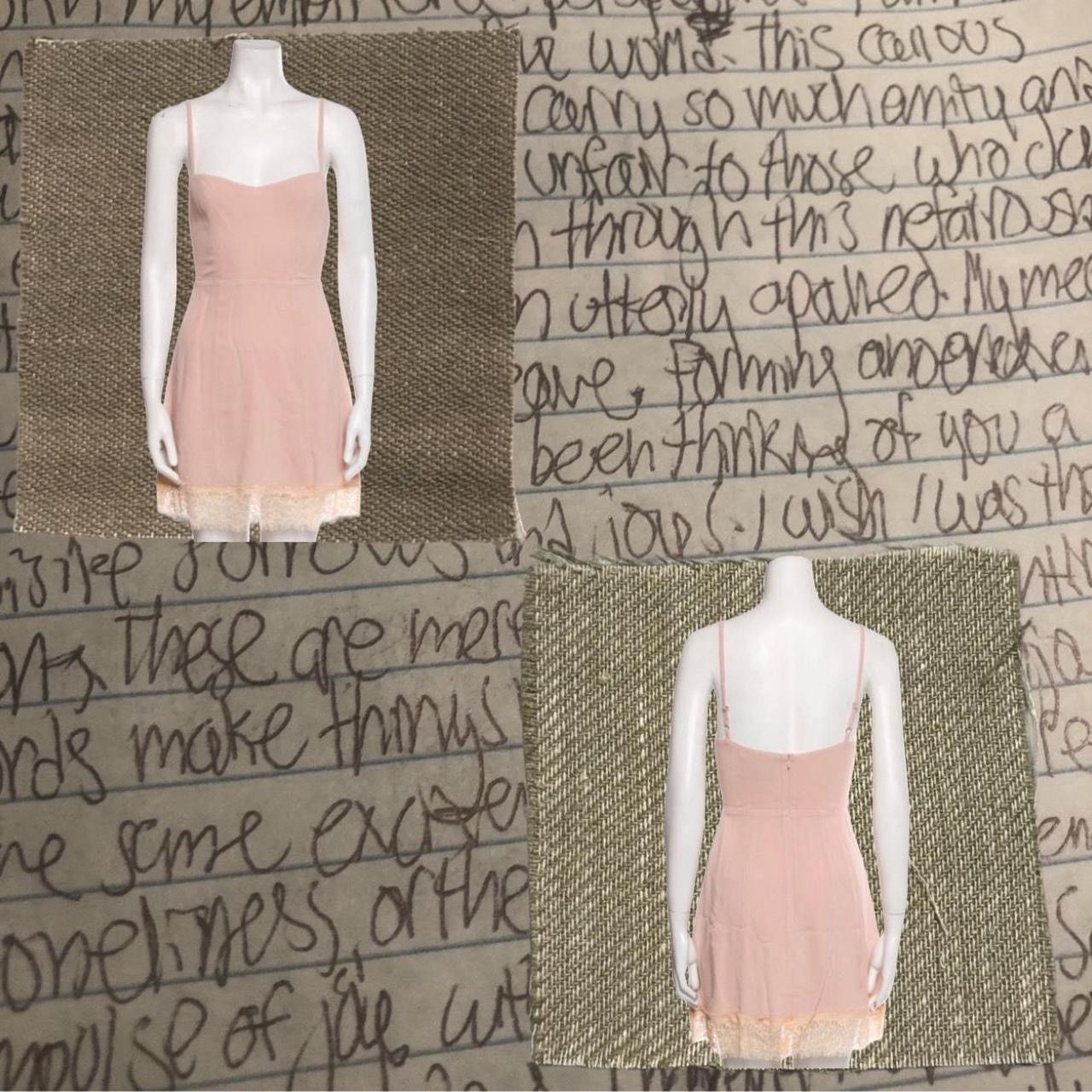 Reformation pale pink lace trim mini dress Size XS / US 0-2 / IT 36-38 - 4 Thumbnail