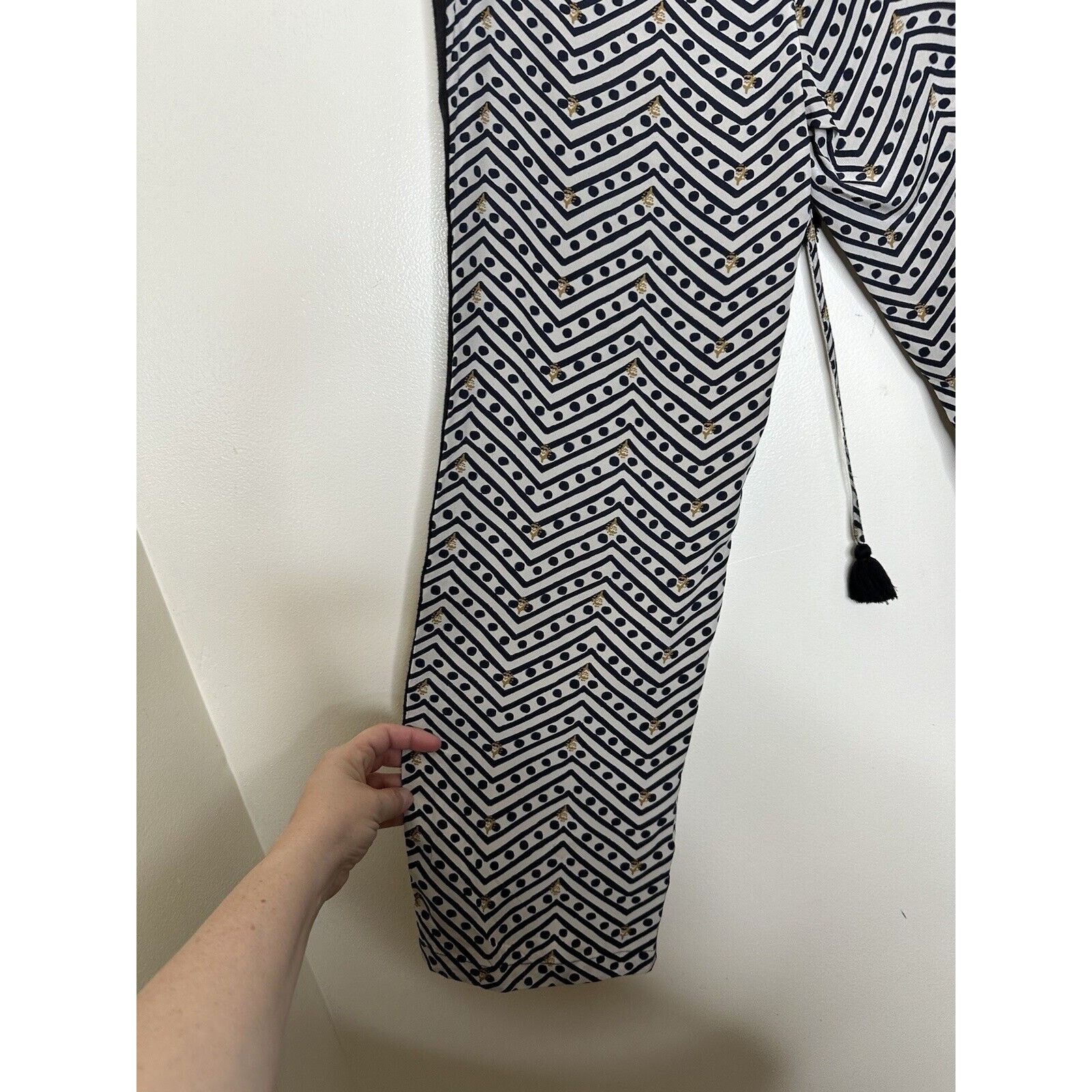 Figue Figue Silk Pants NEW Pull On Size XS Geometric Drawstring Size 26" / US 2 / IT 38 - 6 Thumbnail
