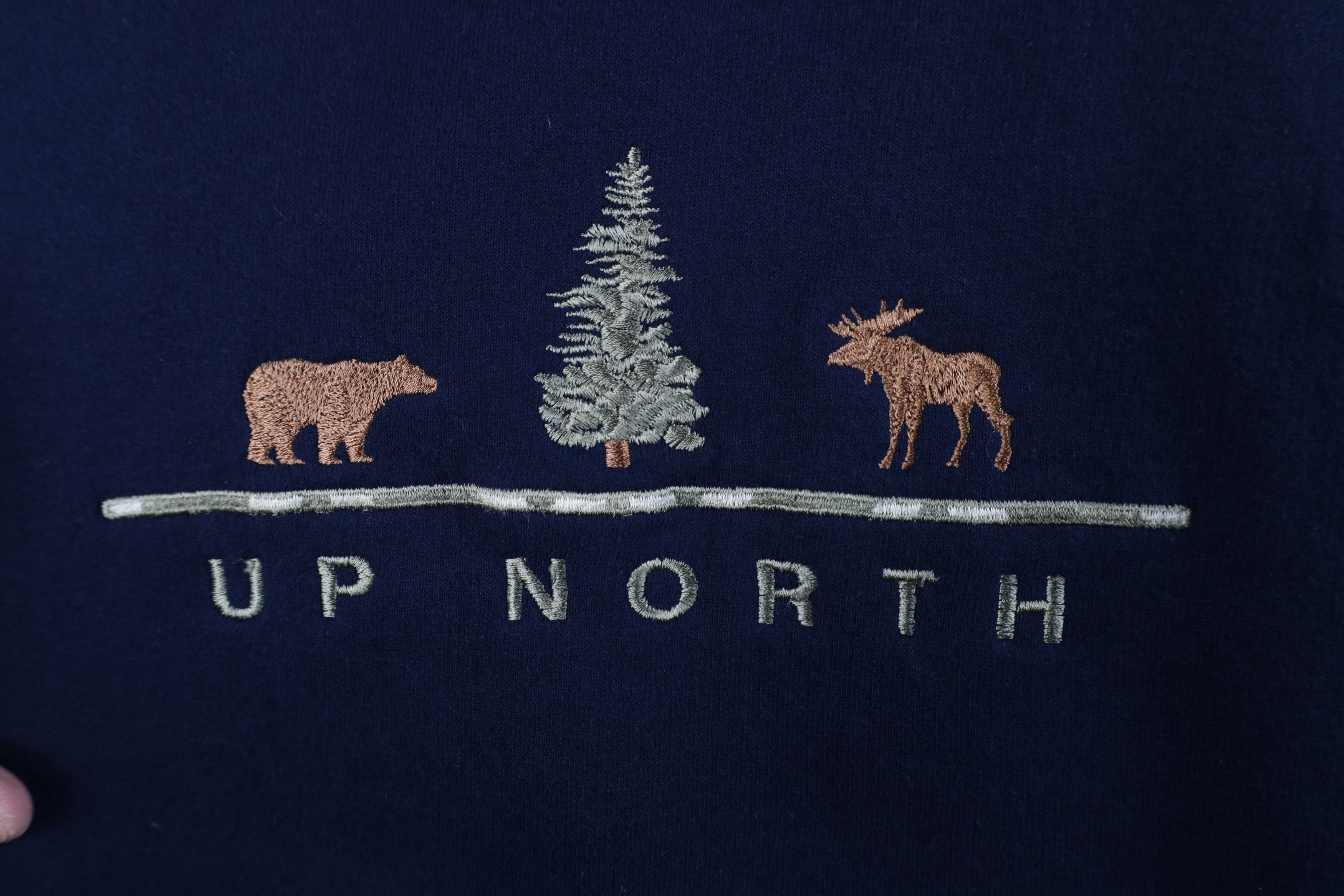 Vintage Vintage 90s Y2K Up North Michigan Nature Sweatshirt Blue Size US L / EU 52-54 / 3 - 4 Thumbnail