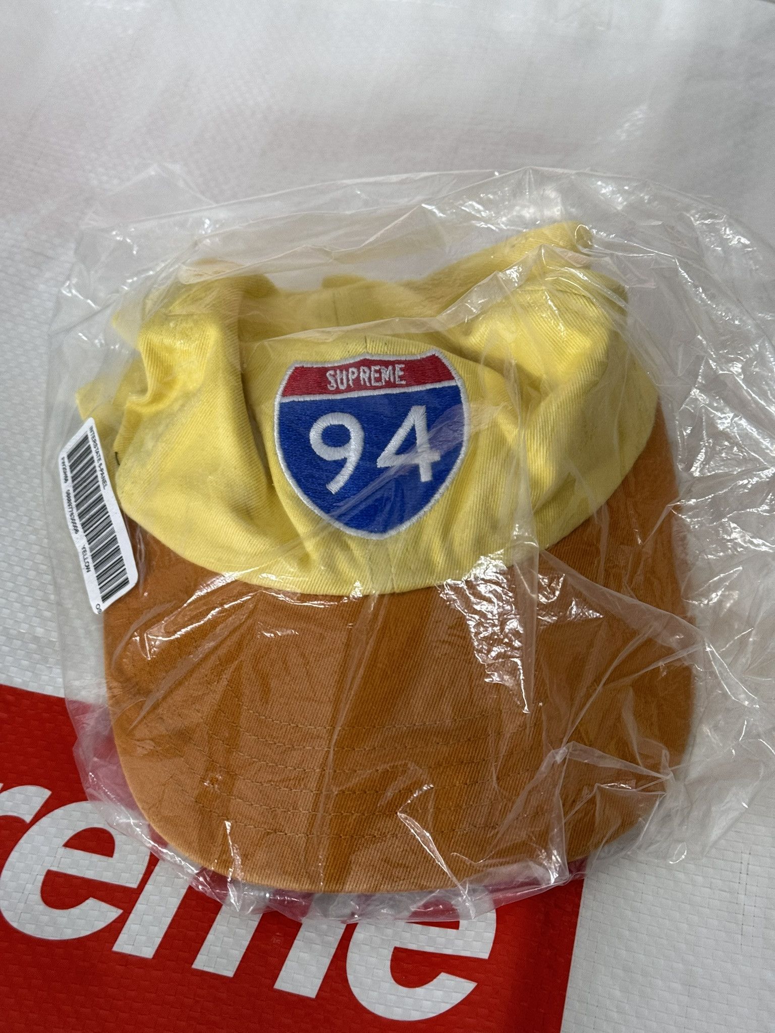 Supreme Interstate 6-Panel Yellow cap hat fw 20