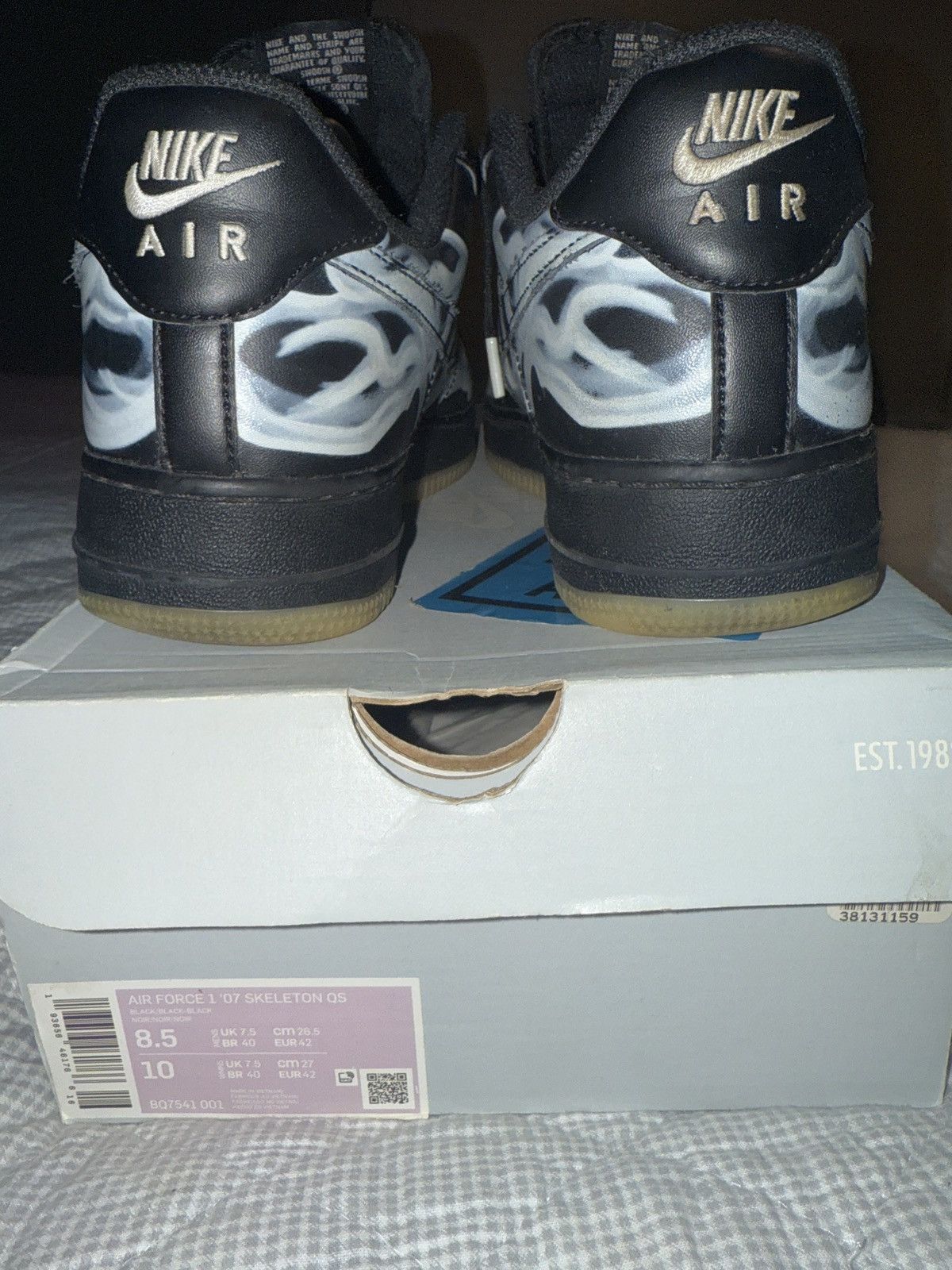 Nike Nike air force 1 Low ‘black skeleton halloween 2019’ Size US 8.5 / EU 41-42 - 3 Thumbnail