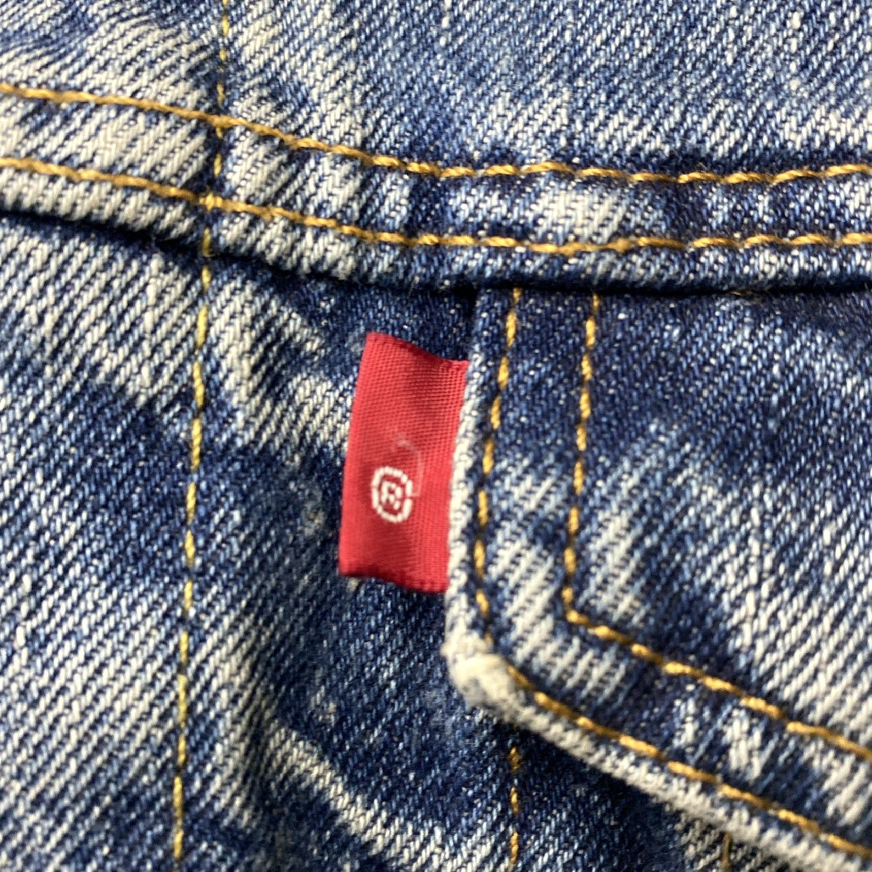 Levi's VINTAGE Levi's Denim Jacket Mens L Trucker Bomber Style 90s Grunge Blue Button Pocket USA 2K Y2K Regular Fit Size US 33 - 5 Thumbnail