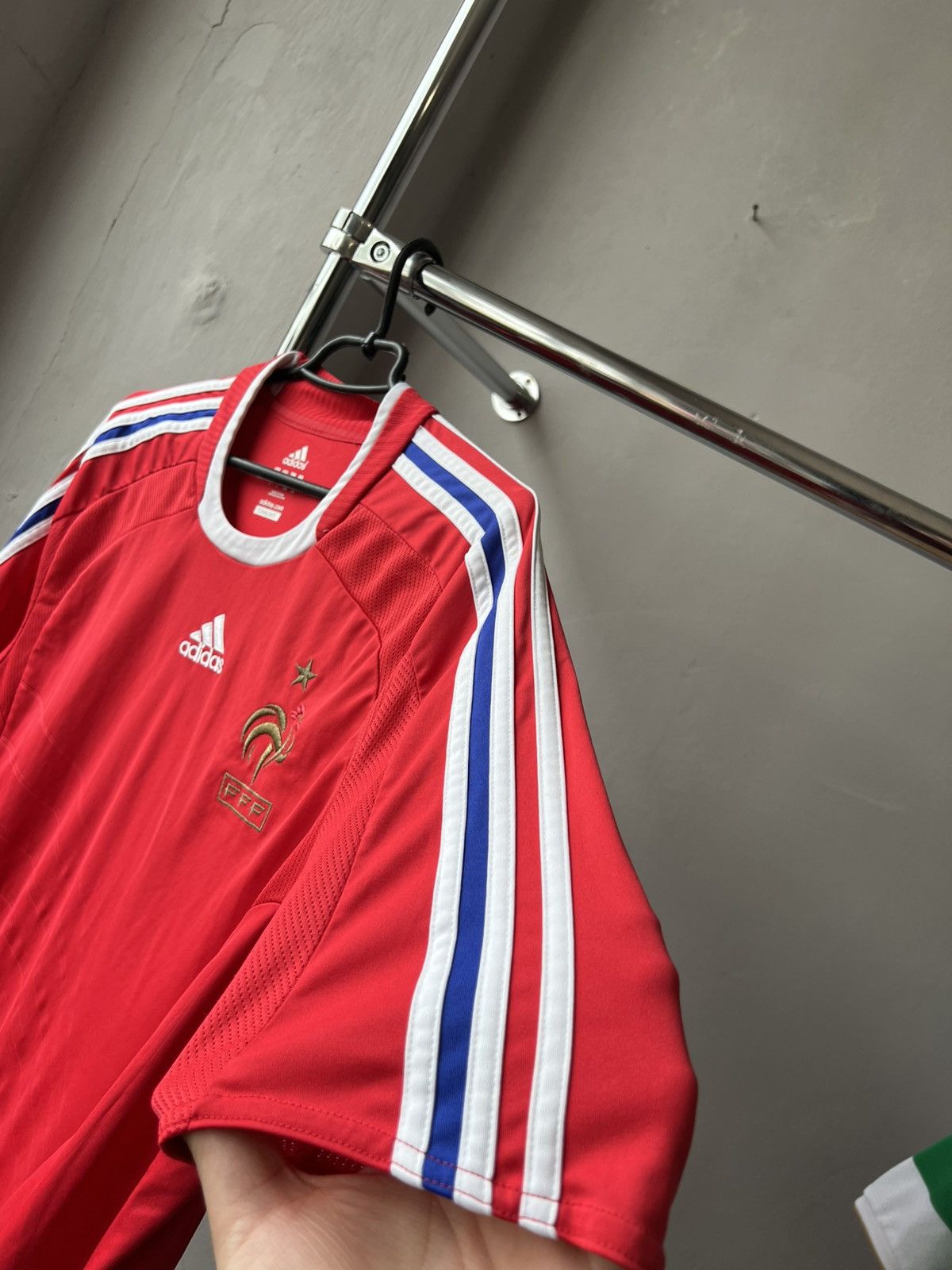 Adidas 2007/08 FRANCE TEAM AWAY SOCCER JERSEY FOOTBALL SHIRT ADIDAS Size US L / EU 52-54 / 3 - 16 Thumbnail