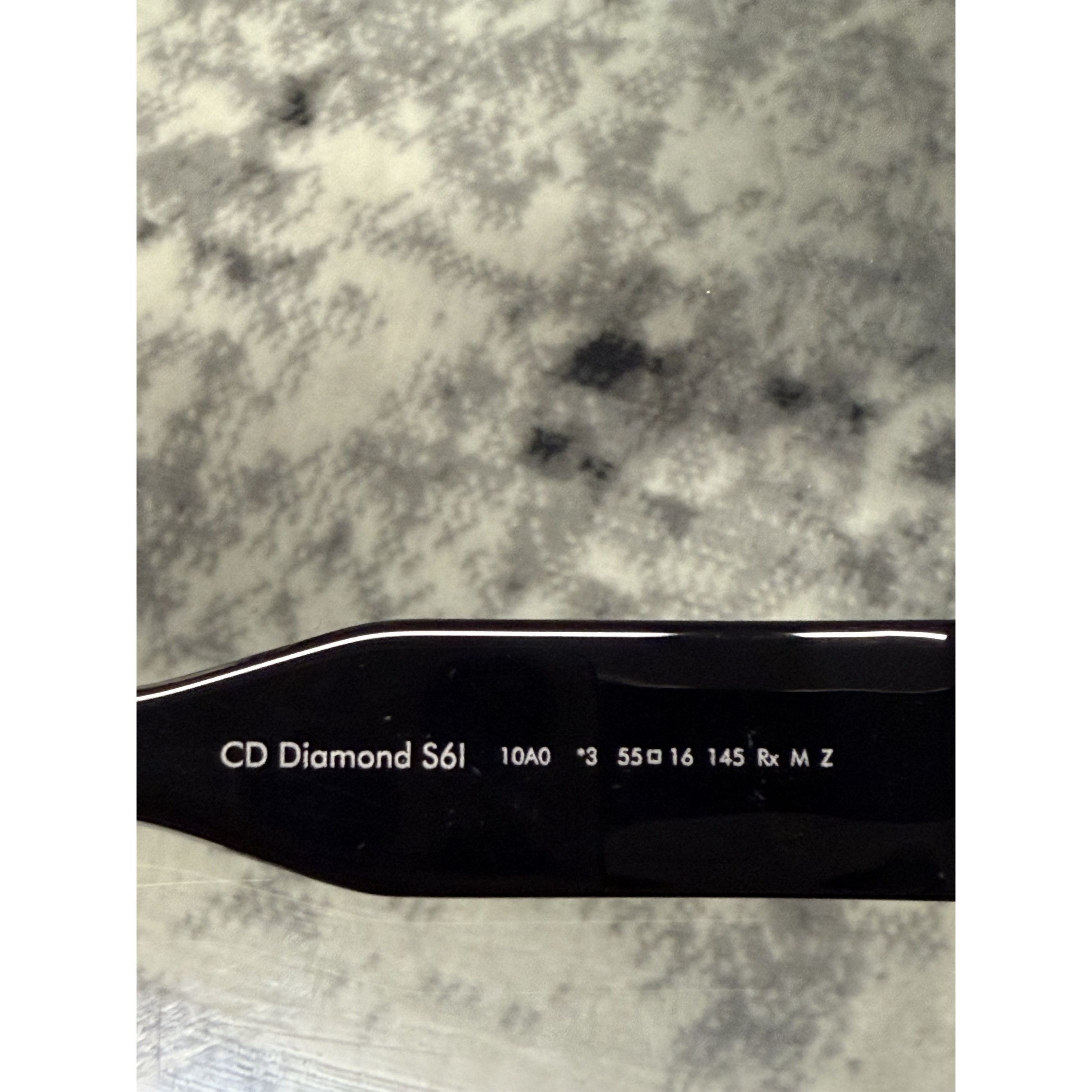 Dior Christian Dior CD Diamond S61 Black Rectangular Sunglasses W Size ONE SIZE - 4 Thumbnail