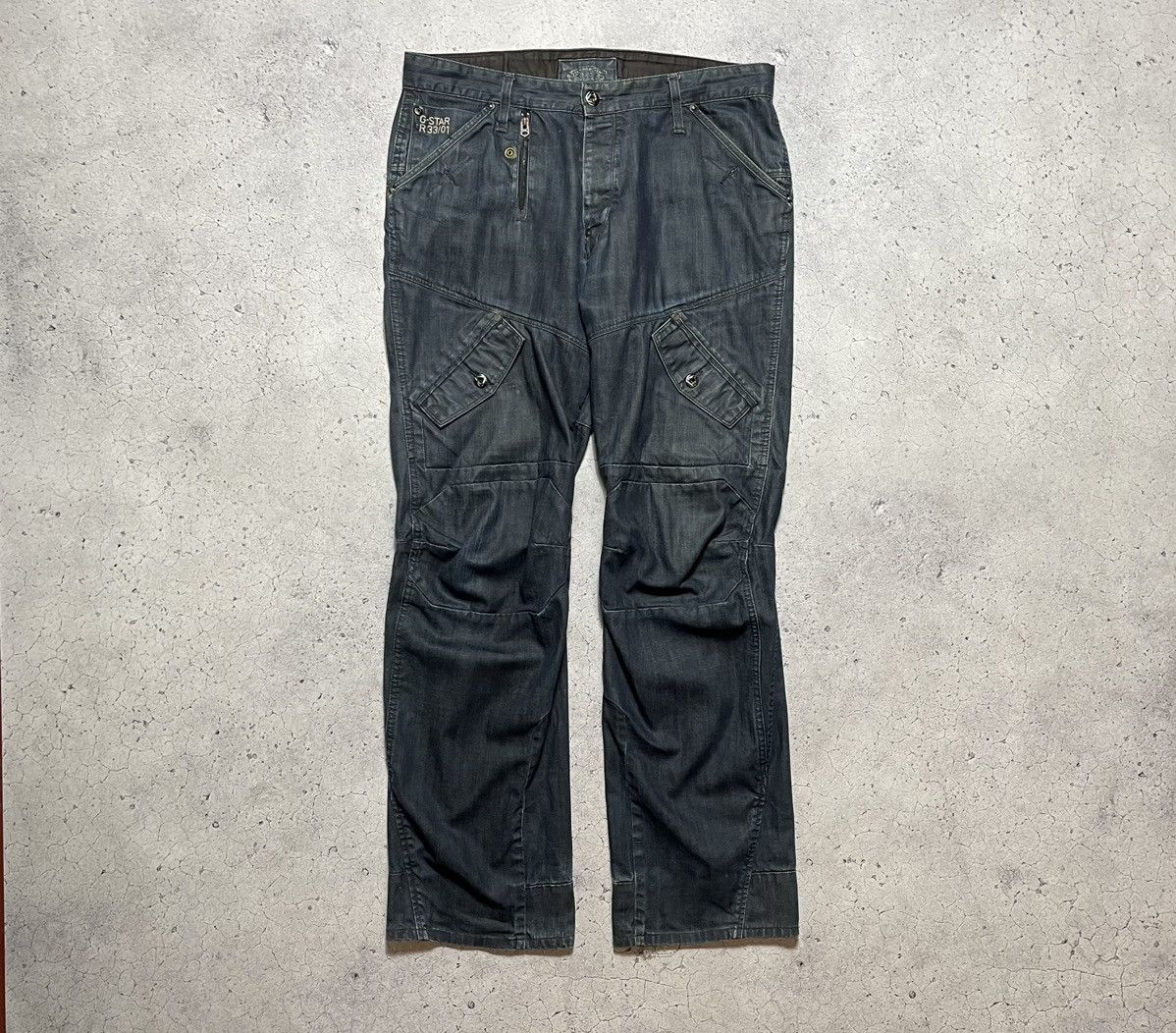 G-Star × Japanese Brand Vintage Cargo Jeans Denim G-Star Raw Y2K Size US 36 / EU 52 - 1 Thumbnail