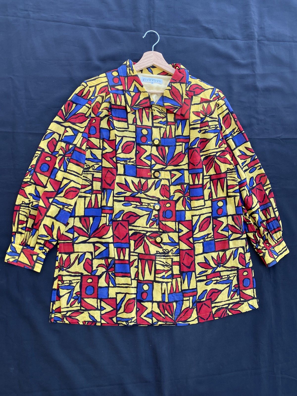 Givenchy Rare Vtg Givenchy Glamour abstract patterned button-up shirt Size XL / US 12-14 / IT 48-50 - 2 Thumbnail