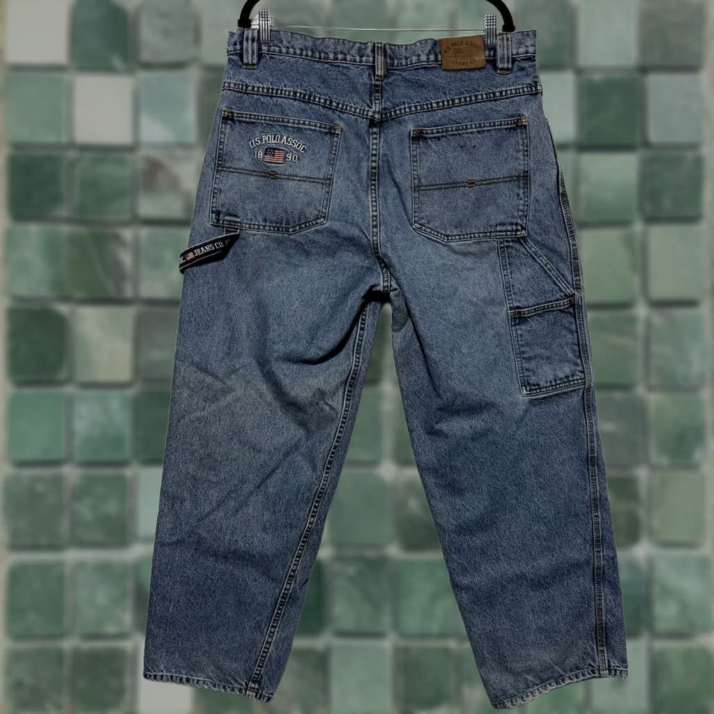 Vintage VINTAGE US POLO ASSN JEANS CO Mens Jeans Baggy Hip Hop Skater Grunge Blue 38x32 Denim Wide-Leg Y2K Mens Size US M / EU 48-50 / 2 - 1 Thumbnail