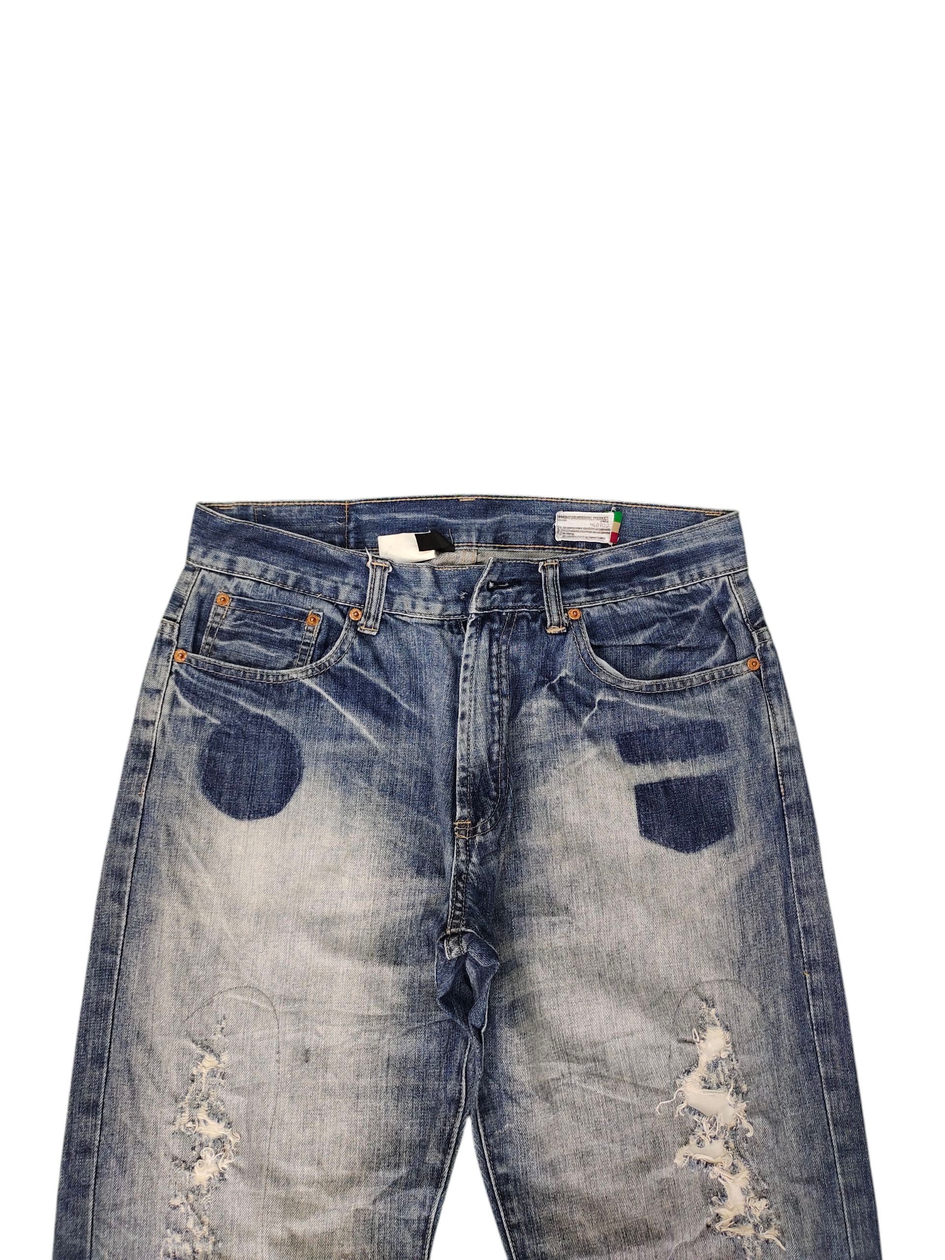 Kapital Vintage 90s Scanner Fundamental Clawmark Distres Denim Jeans Size US 32 / EU 48 - 3 Thumbnail