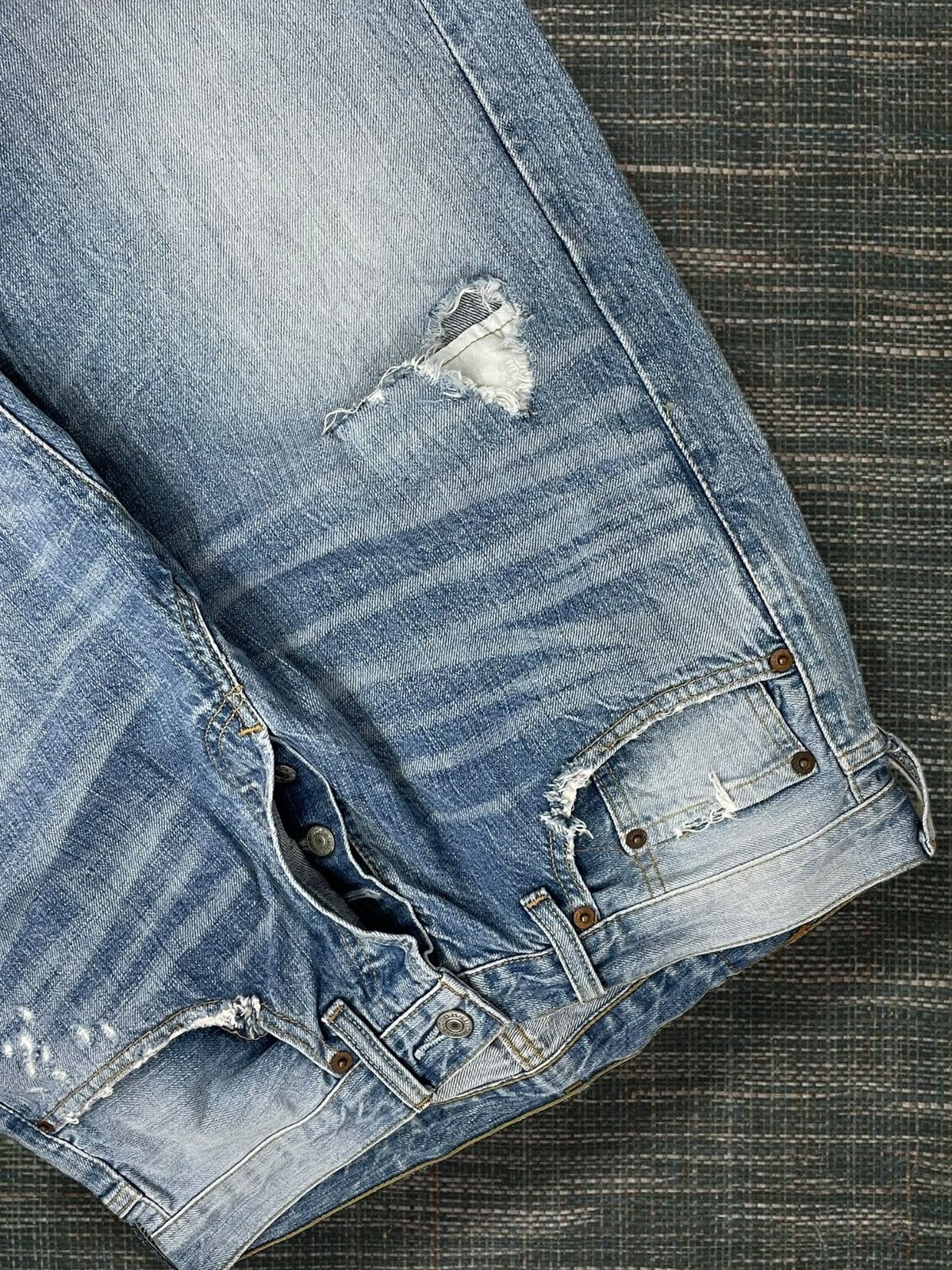 Levi's Vintage Clothing Og Vintage 90s Original Designer Levis 501 Distressed Denim Size US 30 / EU 46 - 10 Thumbnail