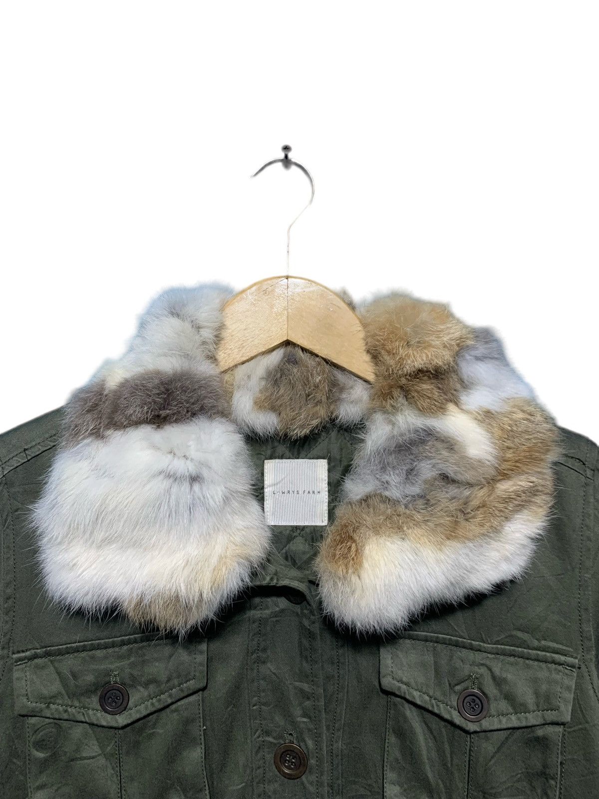 If Six Was Nine × LOWRYS FARM × Le Grande Bleu (L.G.B.) 2000s Lowrys Farm military green rabbit fur jacket Size US M / EU 48-50 / 2 - 5 Thumbnail