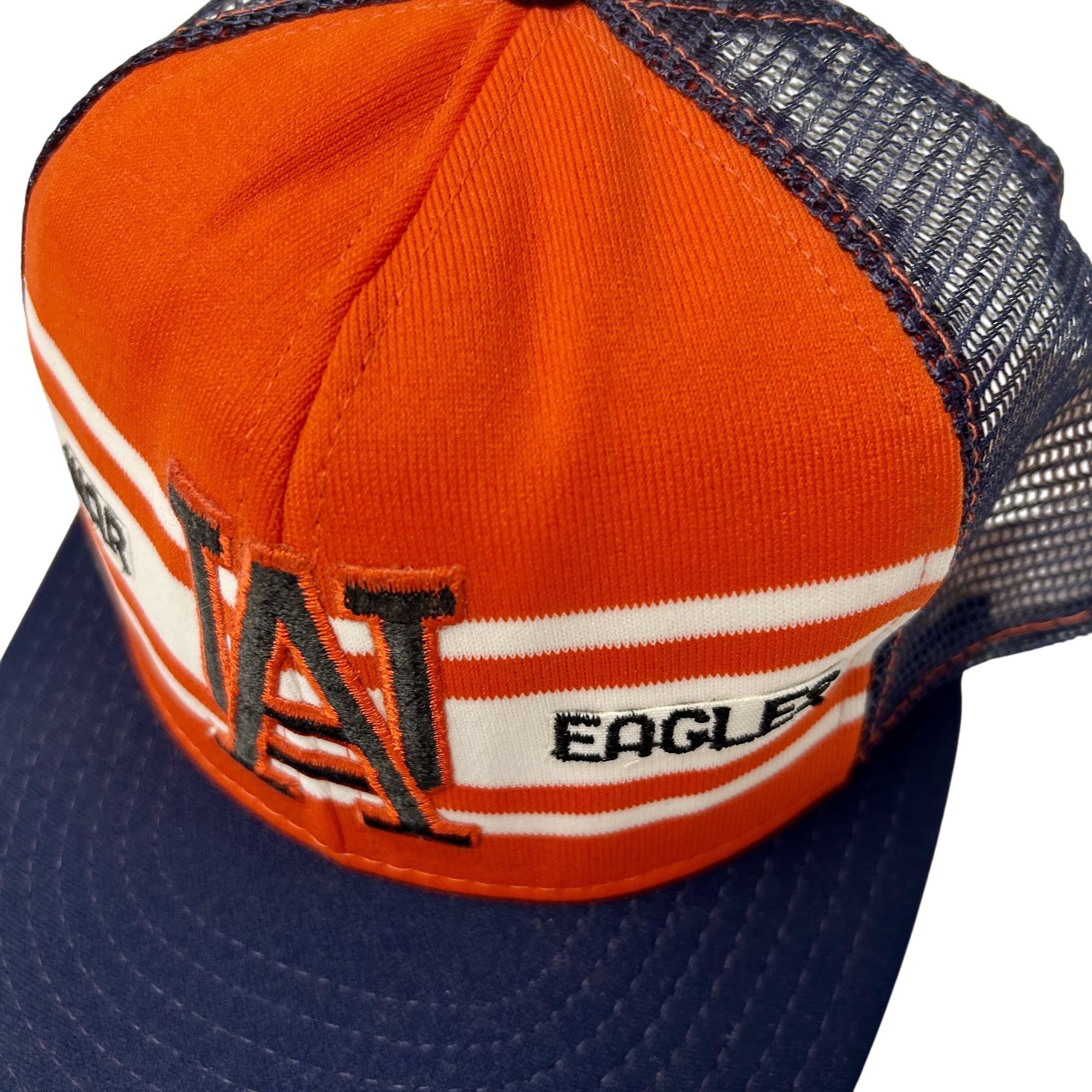 NOS 70 80's AJD Super Stripe Mesh TRUCKER AU WAR EAGLES Hat