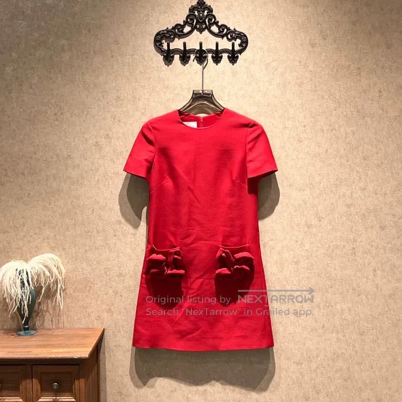 Valentino Valentino Rose pocket dress Size S / US 4 / IT 40 - 1 Thumbnail