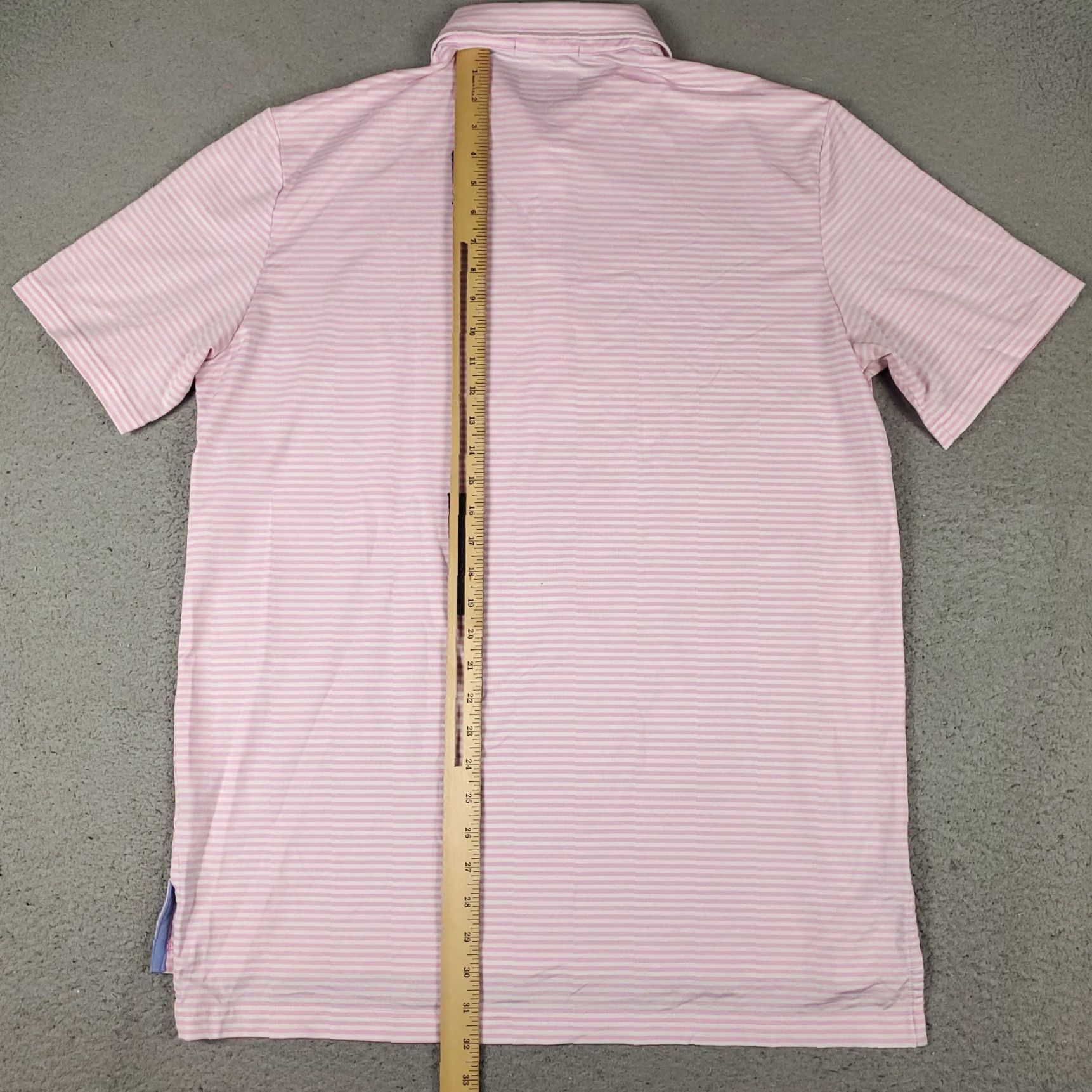 RLX Ralph Lauren RLX Ralph Lauren Polo Shirt Mens Medium Pink Striped Short Sleeve Golf Casual Size US M / EU 48-50 / 2 - 3 Thumbnail
