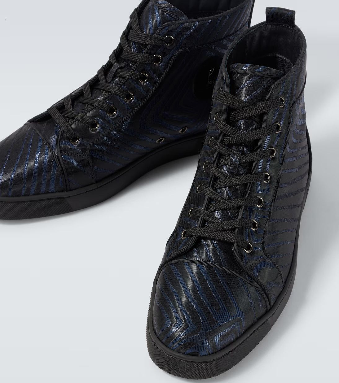 Christian Louboutin os11x0126 Louis High-Top Sneakers in Black/Blue Size US 9 / EU 42 - 3 Thumbnail