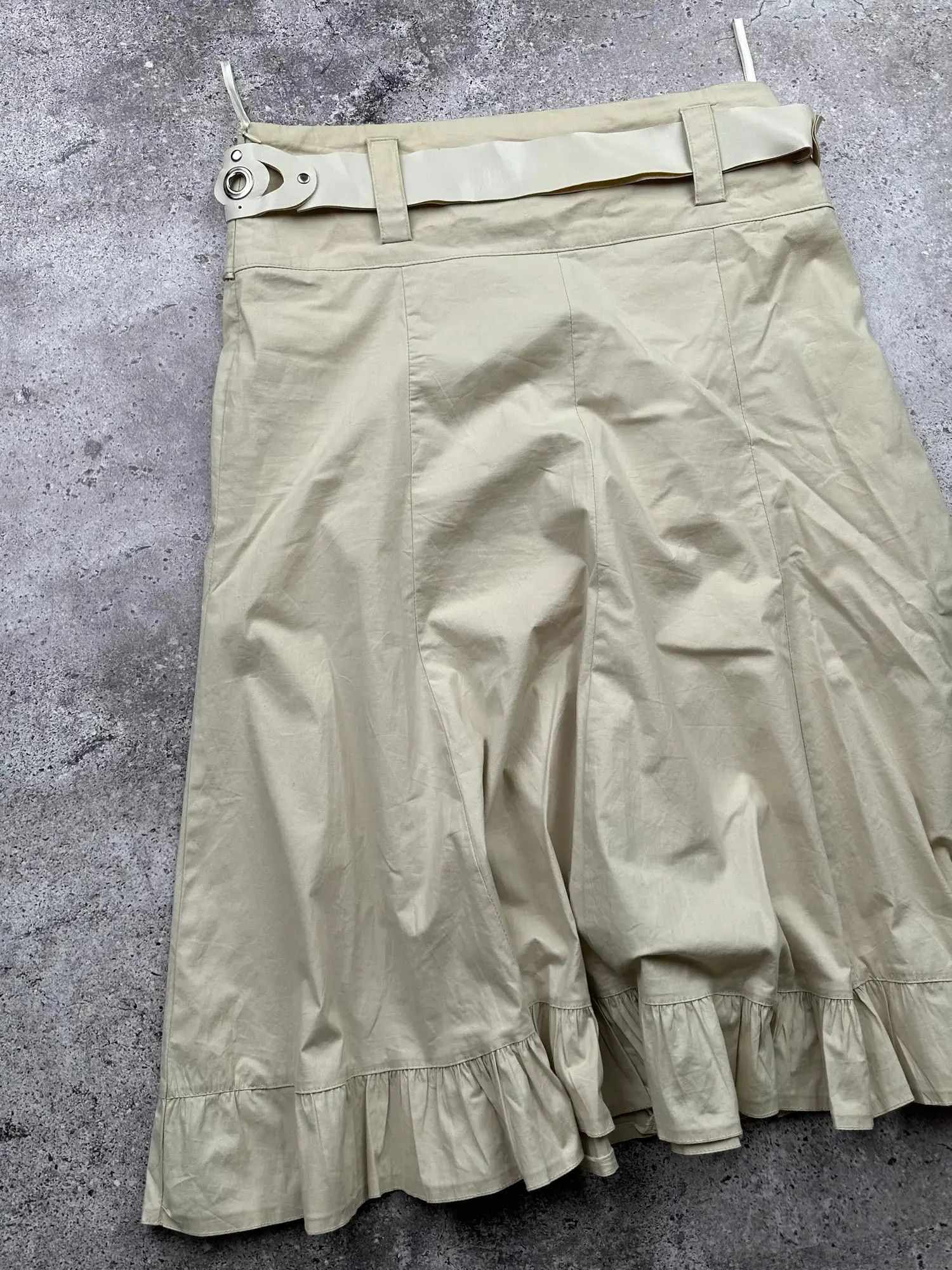 Japanese Brand Vintage Cargo Flare Skirt With Belt C330(V133) Size 32" / US 10 / IT 46 - 7 Thumbnail