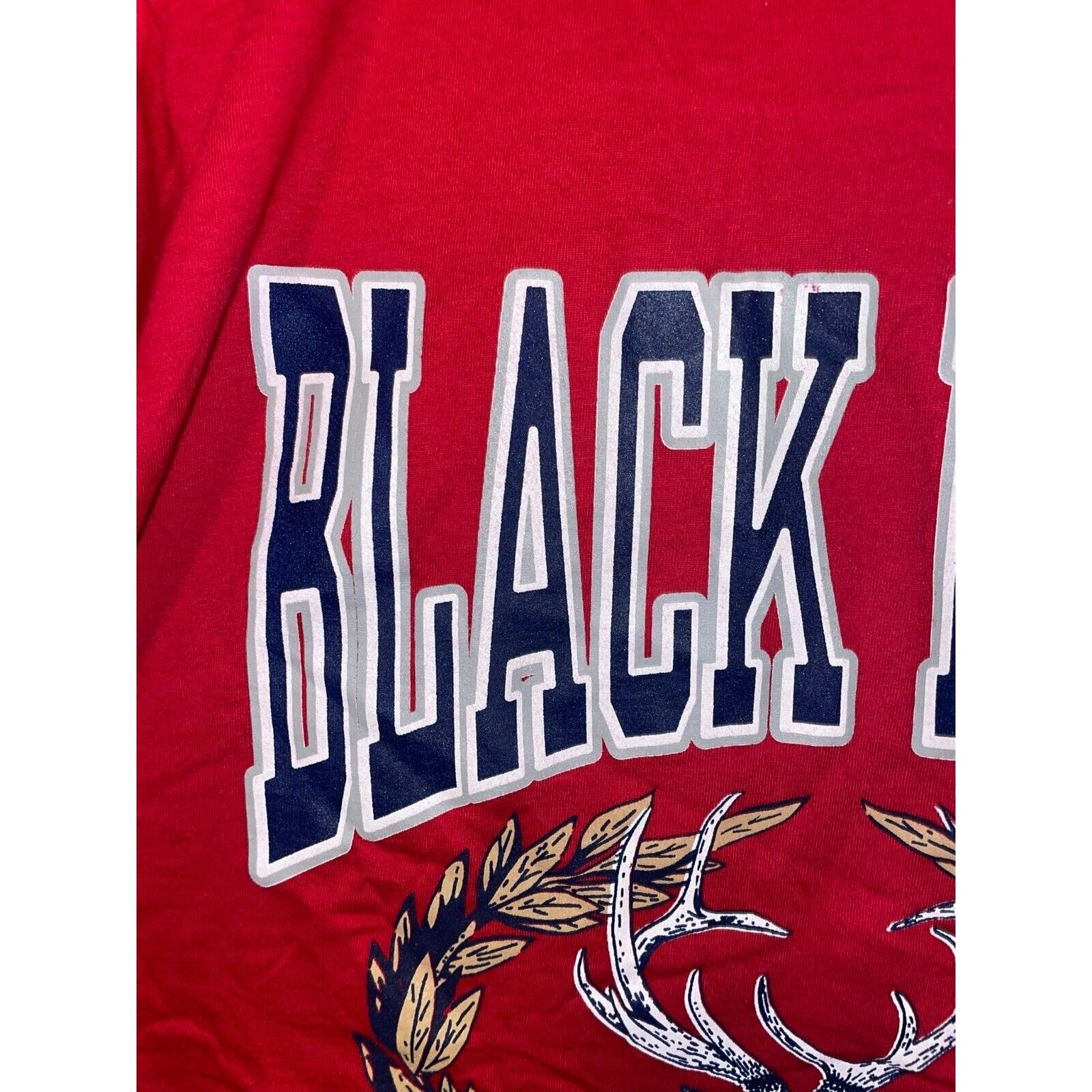 Jerzees Vintage Black Hills Shirt South Dakota Elk Red VTG 90s Tee M Size US M / EU 48-50 / 2 - 4 Thumbnail