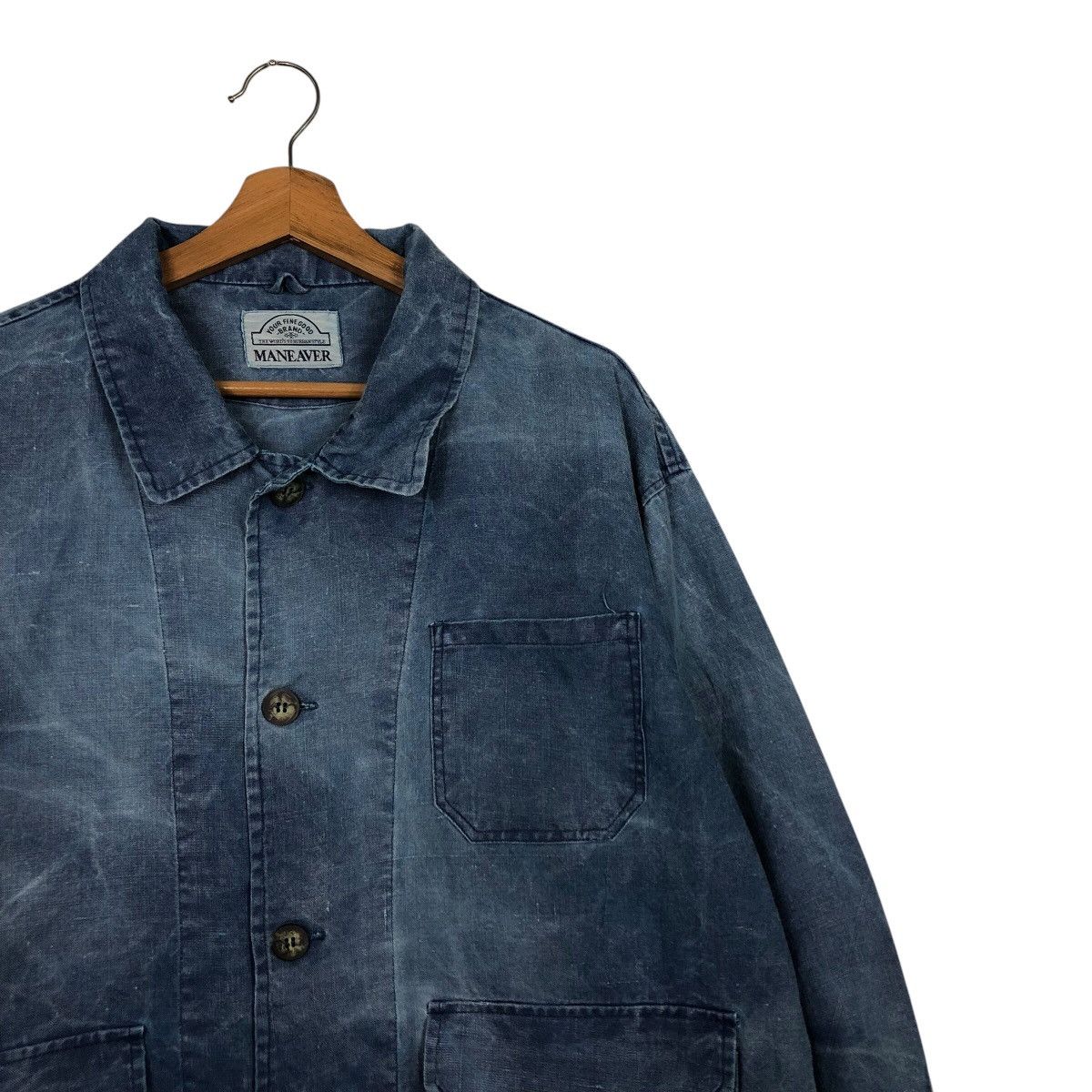Japanese Brand 📌Vintage Denim Bomber Jacket Maneaver Issey Miyake Size US L / EU 52-54 / 3 - 7 Thumbnail