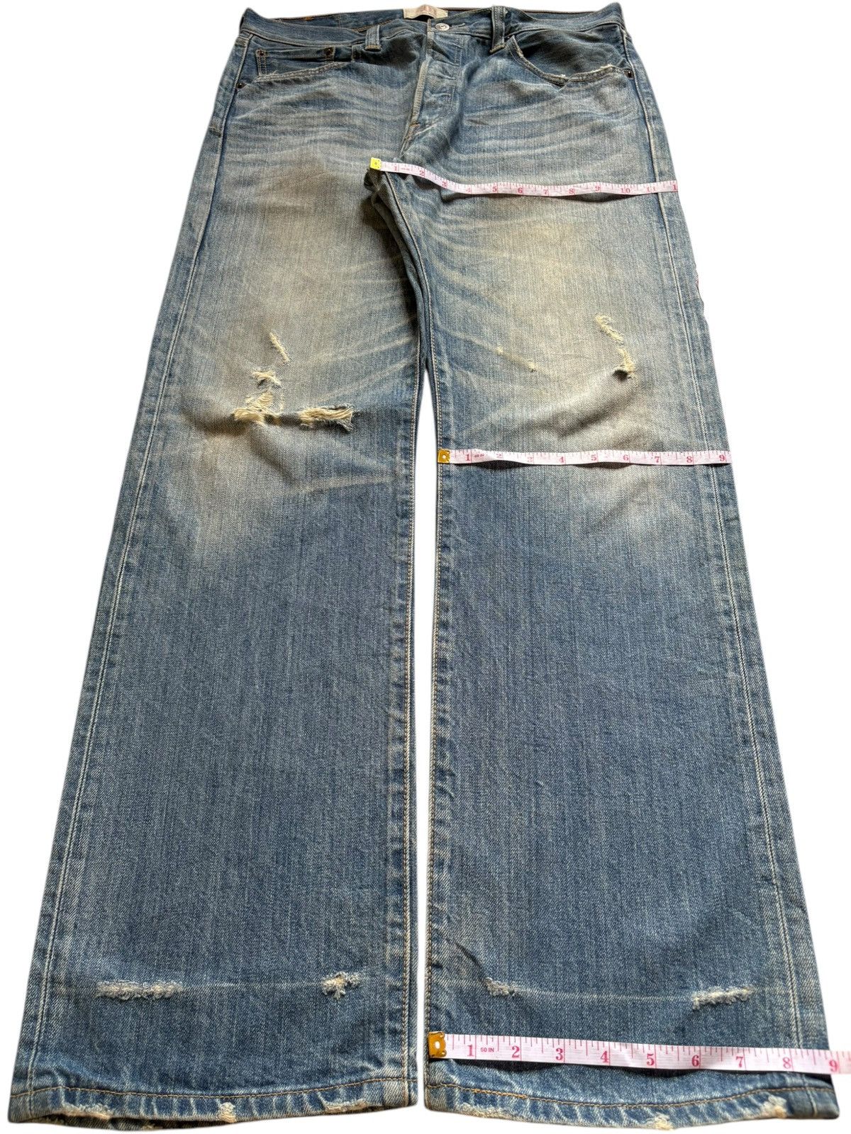 Levi's Vintage 90s Levis 501 Mud Wash Distressed Baggy Jeans Size US 34 / EU 50 - 11 Thumbnail