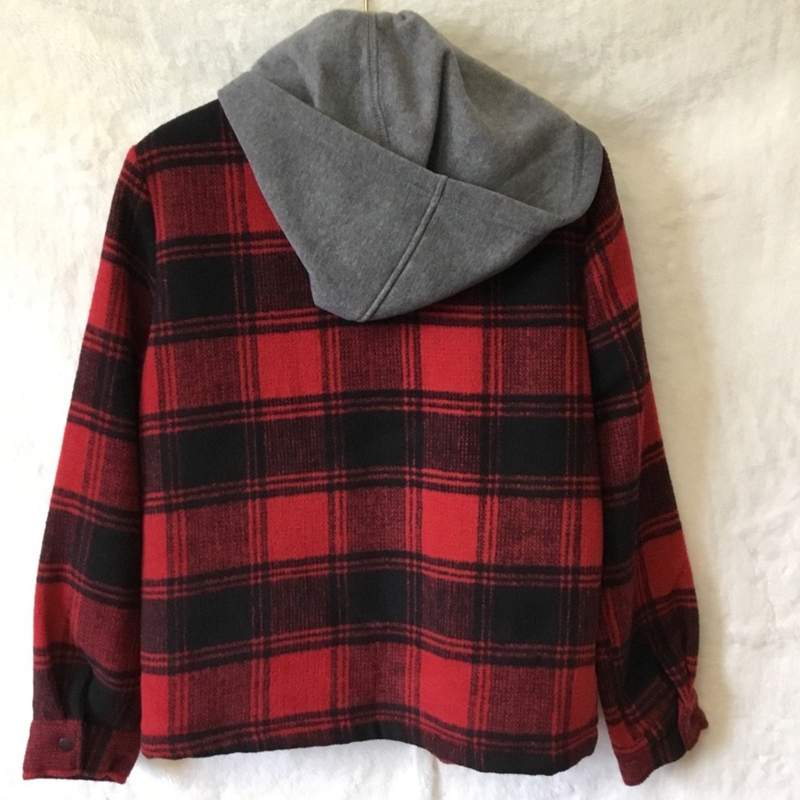 Other Temt Red Plaid Sherpa-Lined Hoodie Jacket Size L / US 10 / IT 46 - 11 Thumbnail