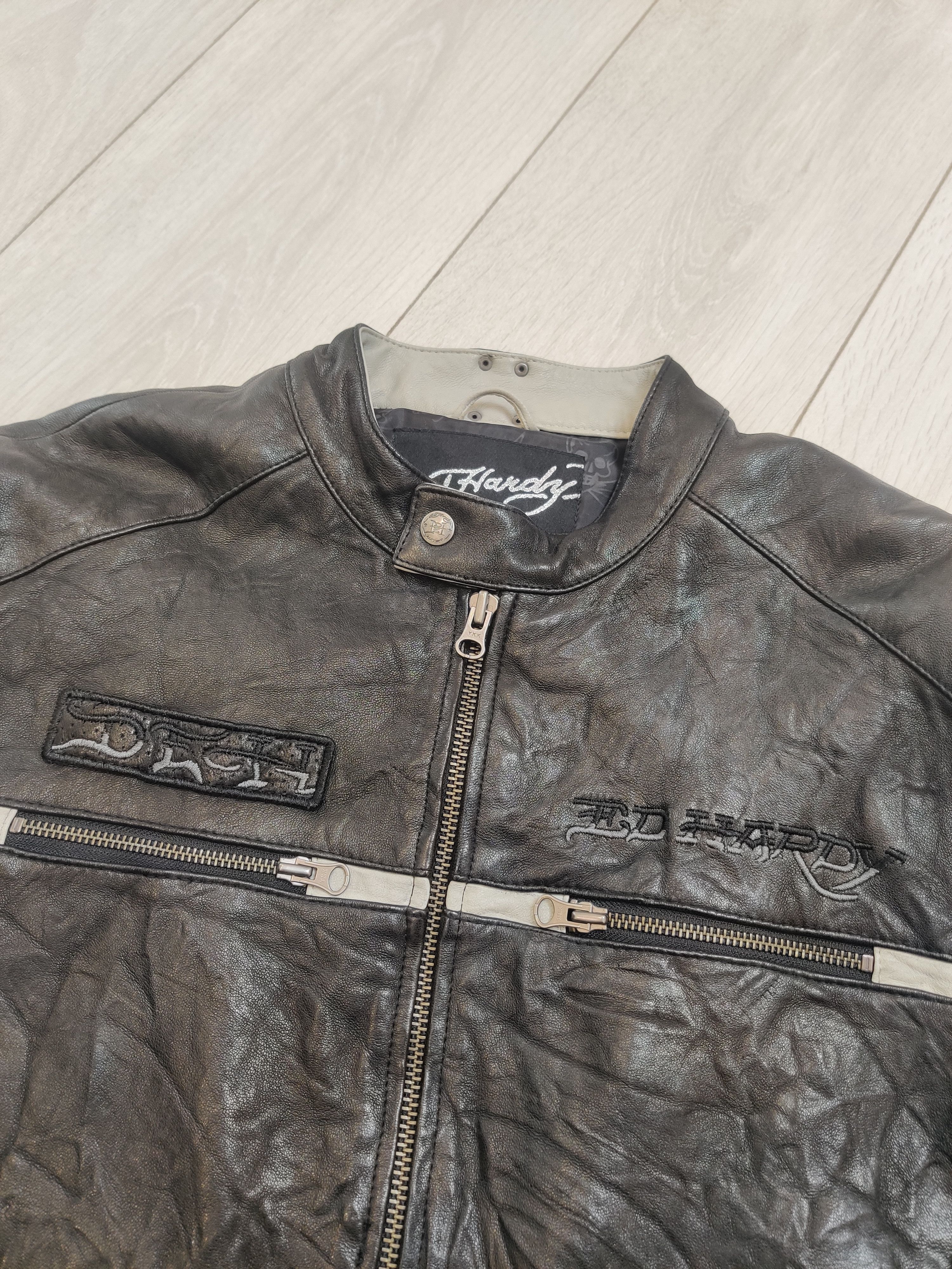 Ed Hardy Ed Hardy Leather Biker Jacket Live to Ride Size US L / EU 52-54 / 3 - 4 Thumbnail