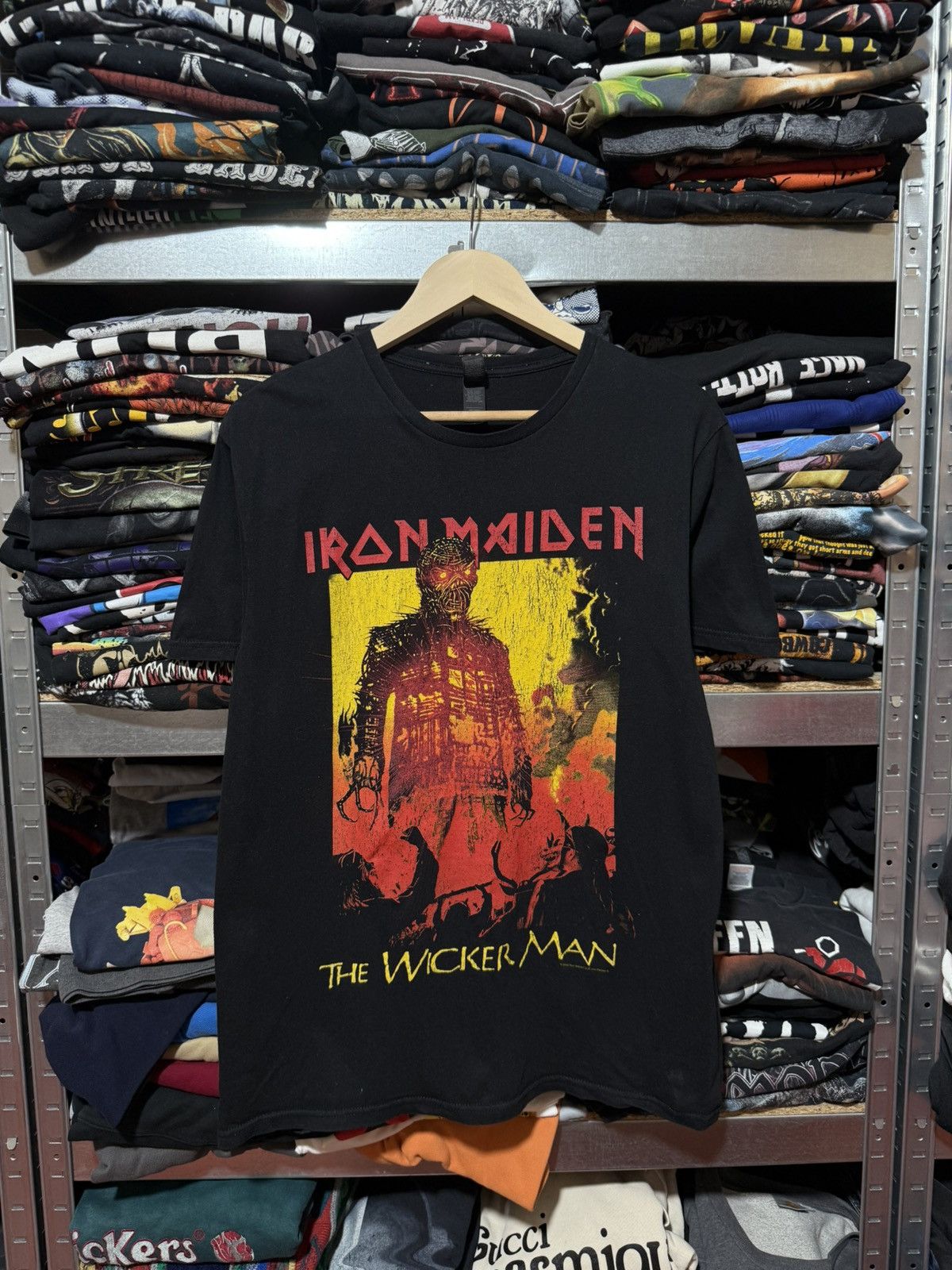 Band Tees Vintage 2023 Iron Maiden The Wicker Man Rock Band T-Shirt Size US L / EU 52-54 / 3 - 1 Thumbnail