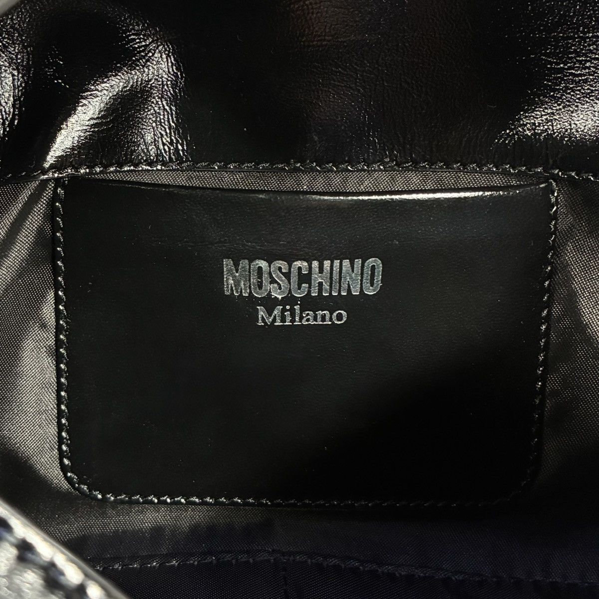 Moschino Moschino Couture Metal Logo Crossbody Shoulder Bag Black NWT Size ONE SIZE - 17 Thumbnail