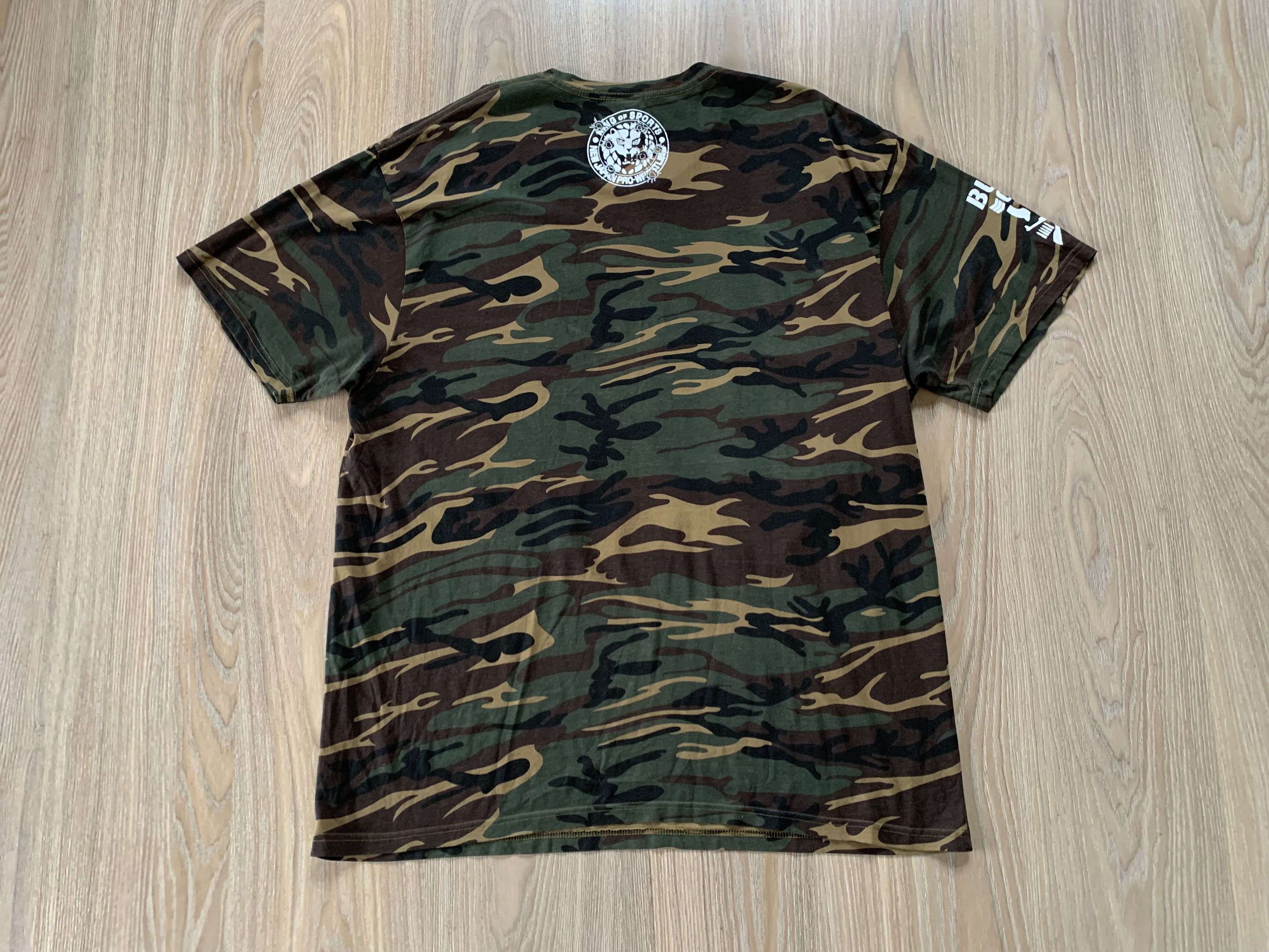 Anvil New Japan Pro-Wrestling King of Sports Camouflage T Shirt Size US XXL / EU 58 / 5 - 4 Thumbnail