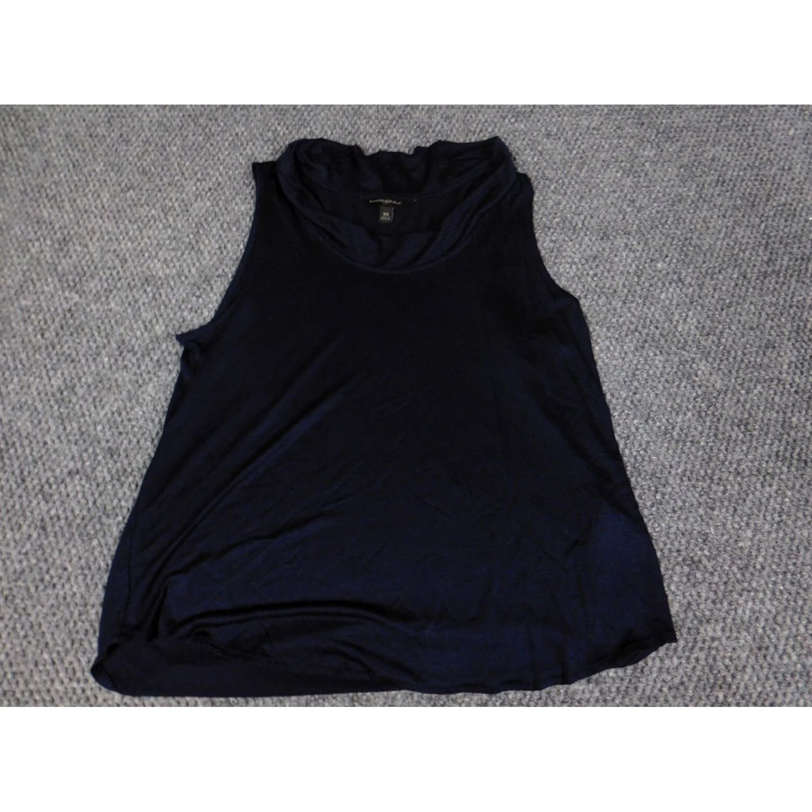Banana Republic Banana Republic Blouse Womens XS Blue Crew Neck Sleeveless Rayon Stretch Pullover Casual Top Tank Regular Size XS / US 0-2 / IT 36-38 - 2 Thumbnail