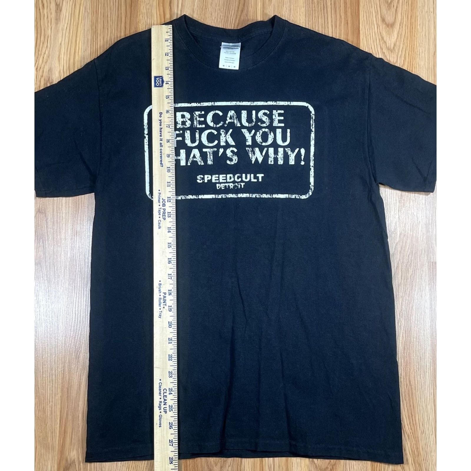 Gildan Gildan T-Shirt Mens M Medium Black Short Sleeve CrewNeck Ultra Cotton Printed 100% Size US M / EU 48-50 / 2 - 4 Thumbnail