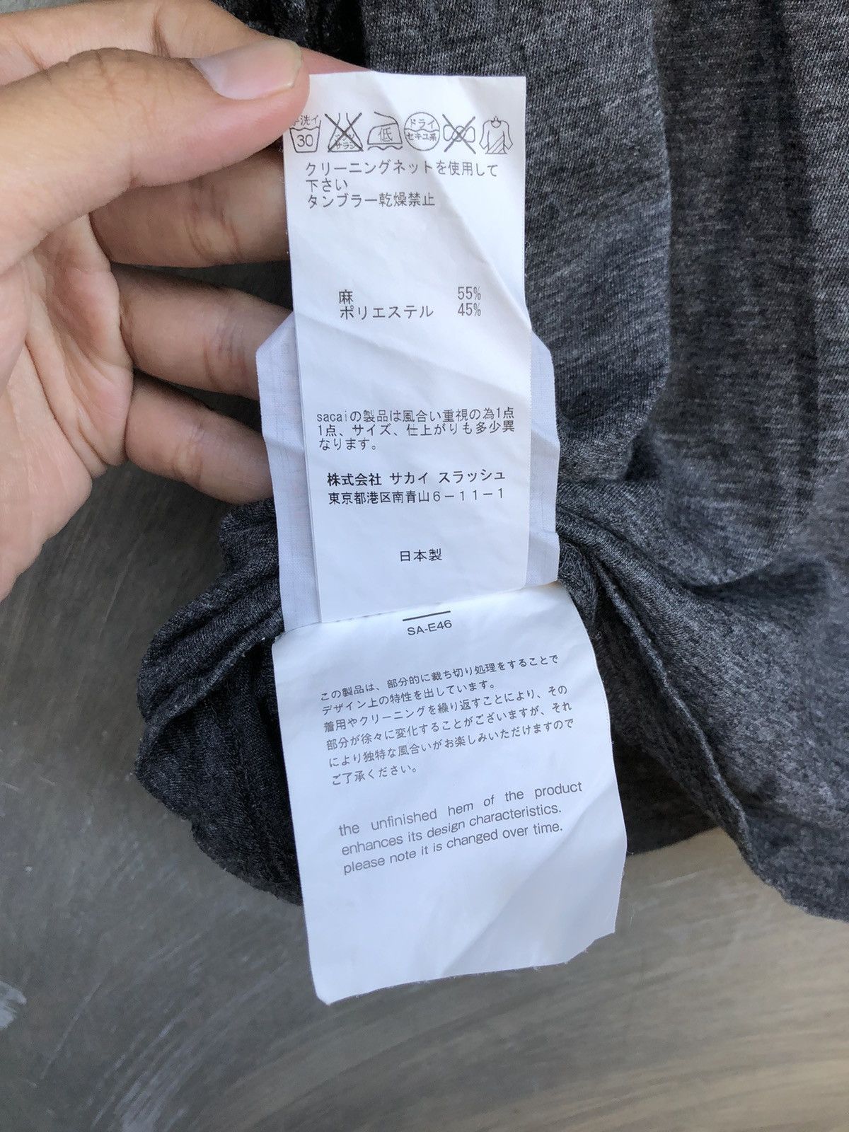 Sacai SACAI Japanese Grey T-shirt Size M / US 6-8 / IT 42-44 - 13 Thumbnail
