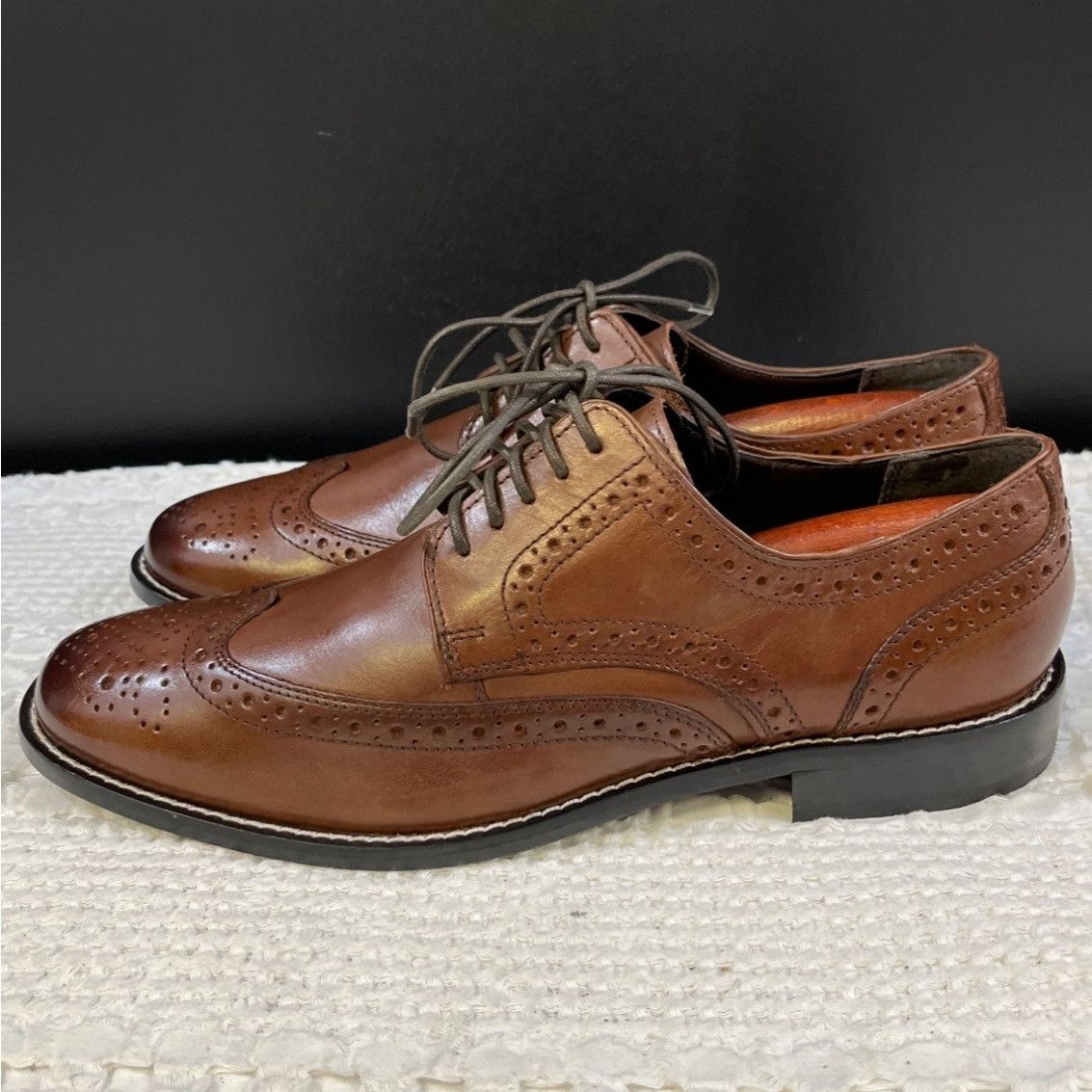 Nunn Bush Nunn Bush Men's Brown Leather Shoes/Oxfords Size 8.5M SKU 51 Size US 8.5 / EU 41-42 - 4 Thumbnail