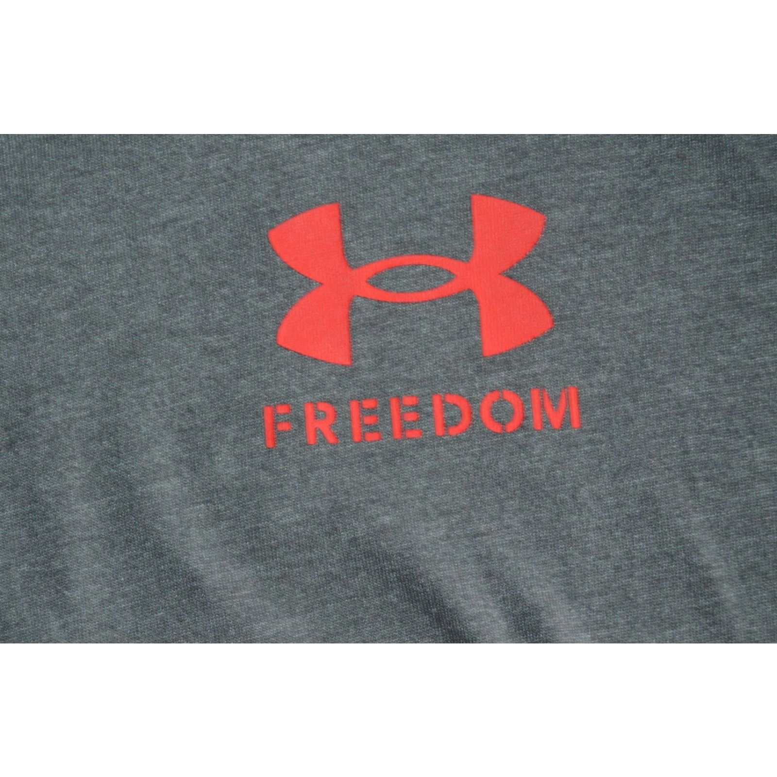 Under Armour Under Armour Freedom T-Shirt Men Casual Short Sleeve Crew Neck Logo Graphic L Gray Multicolor All Seasons Sports 90s? Size US L / EU 52-54 / 3 - 3 Thumbnail