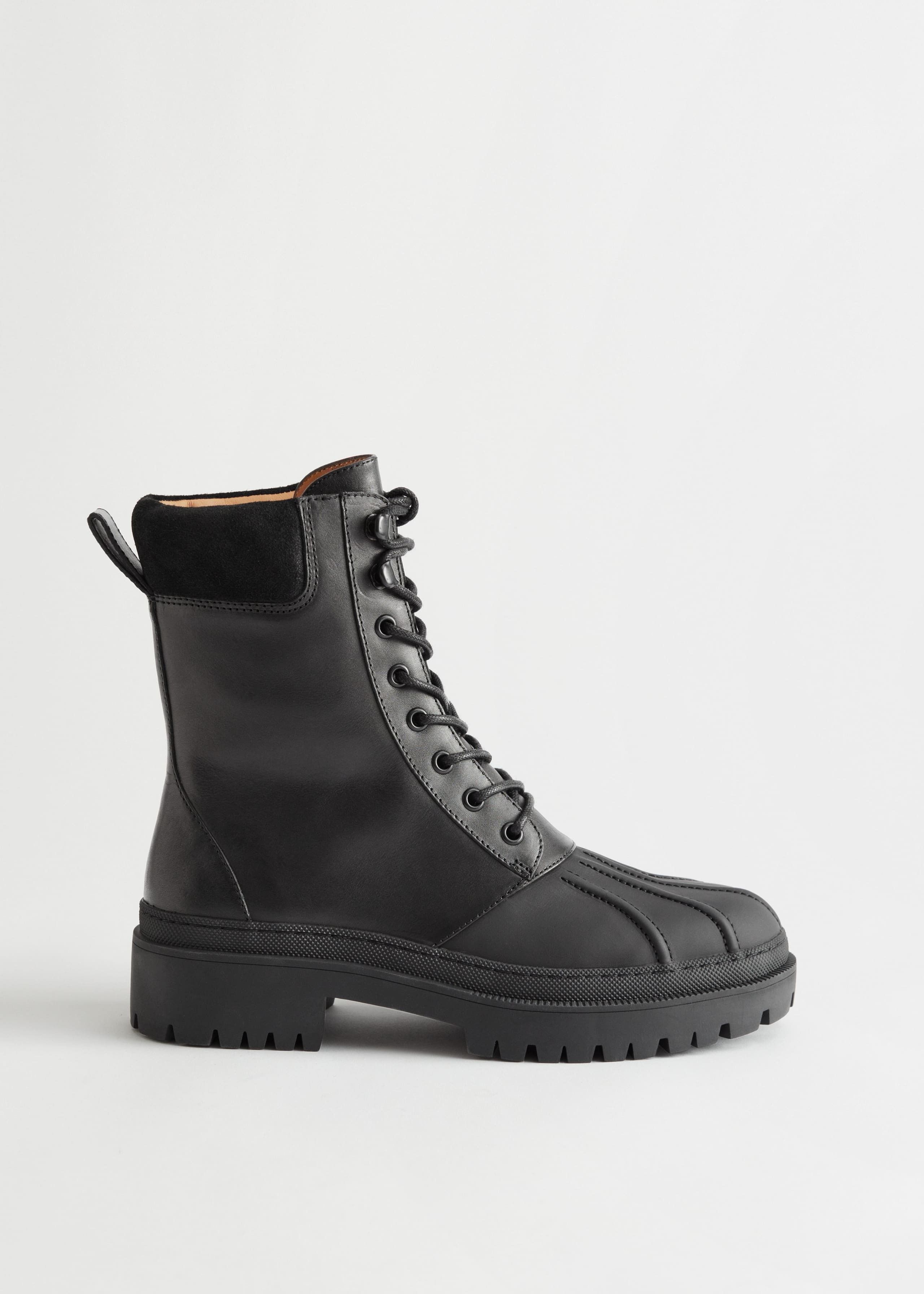 & Other Stories Women's & Other Stories CHUNKY LEATHER COMBAT BOOTS EU36 Size US 5 / IT 35 - 2 Thumbnail