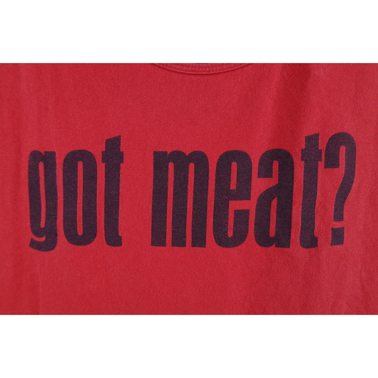 Vintage Vintage 90s Faded Spell Out Got Meat Beef Tank Top T-Shirt Size US XXL / EU 58 / 5 - 4 Thumbnail