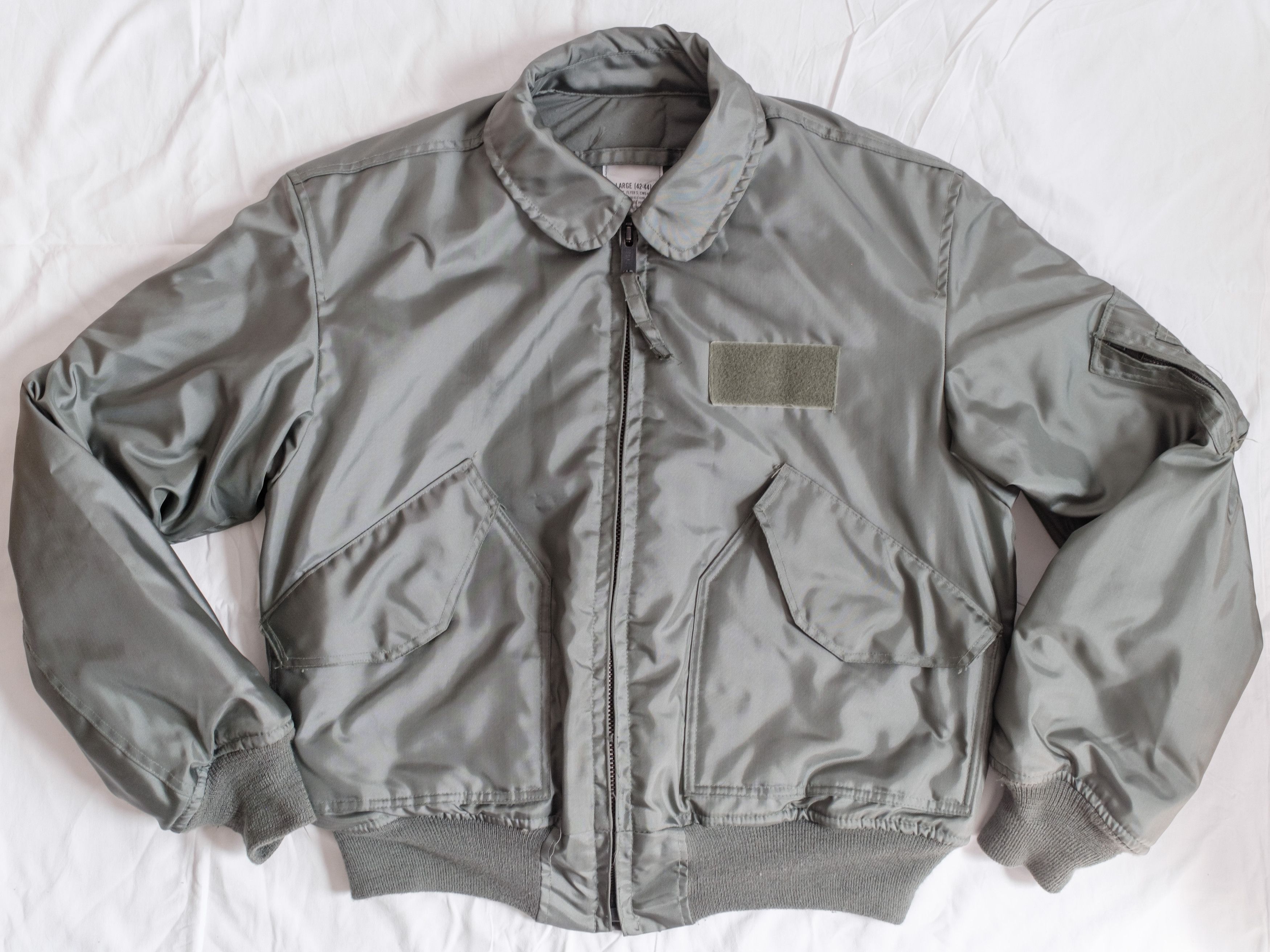 image of Military x Vintage 90's Cwu 45 Isratex Flight Jacket in Sage Green, Men's (Size Large)